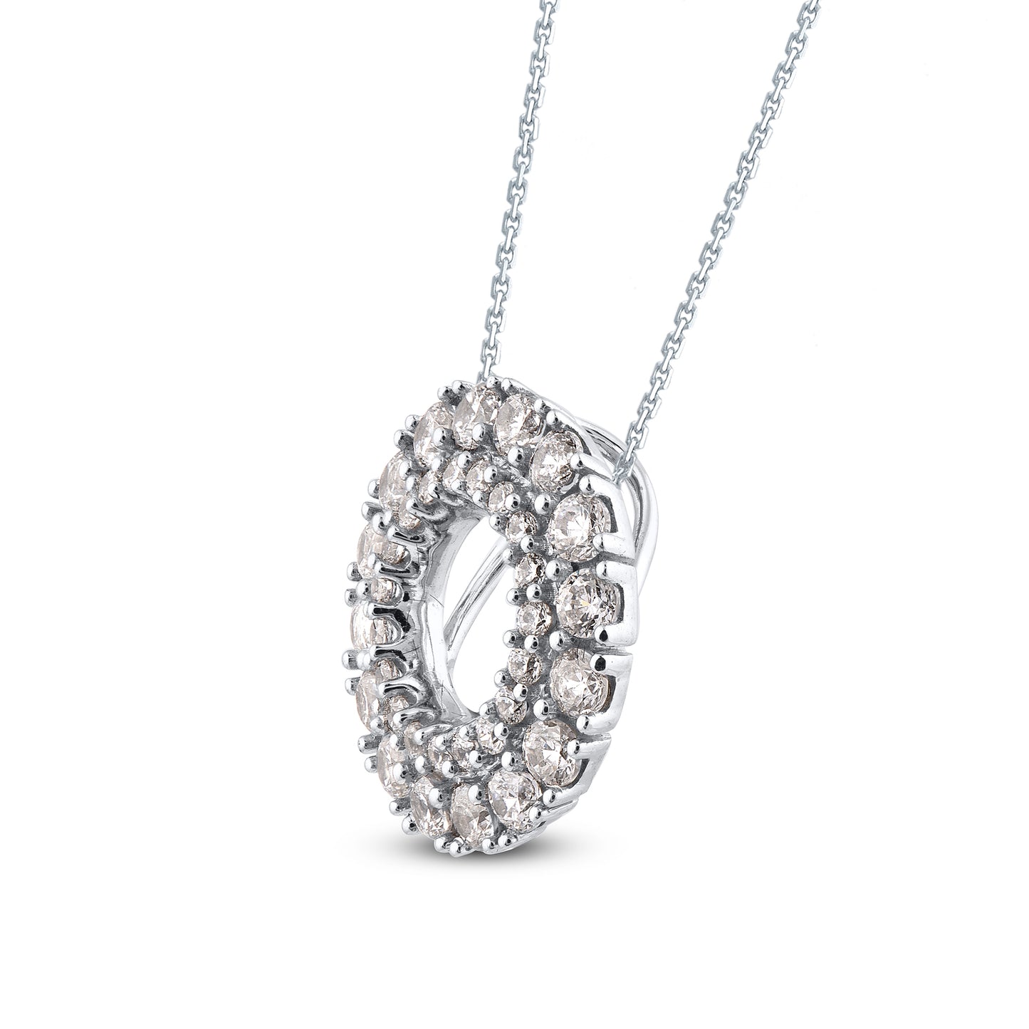 Double Circle Pendant in 10K Gold