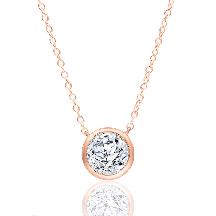 1/3 Carat Natural Diamond Halo Pendant Necklace in 10K Gold