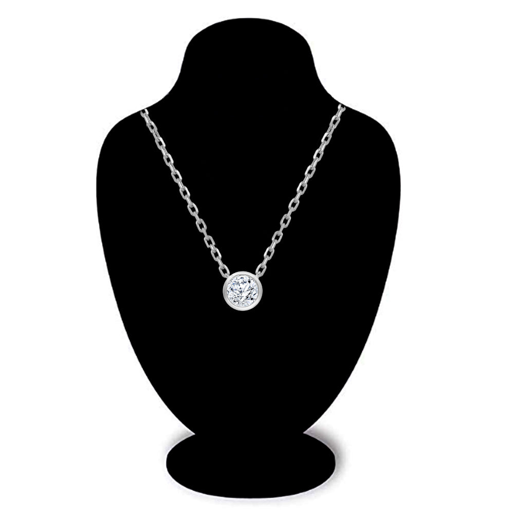 1/3 Carat Natural Diamond Halo Pendant Necklace in 10K Gold