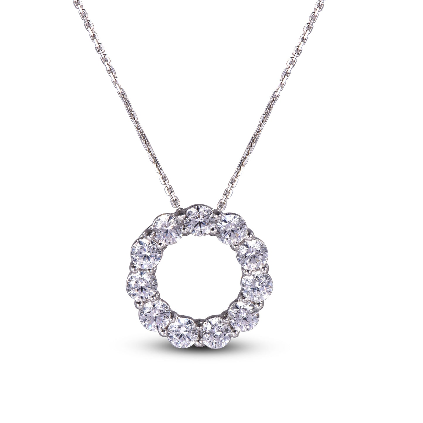 Open Circle Pendant Necklace in 14K Gold