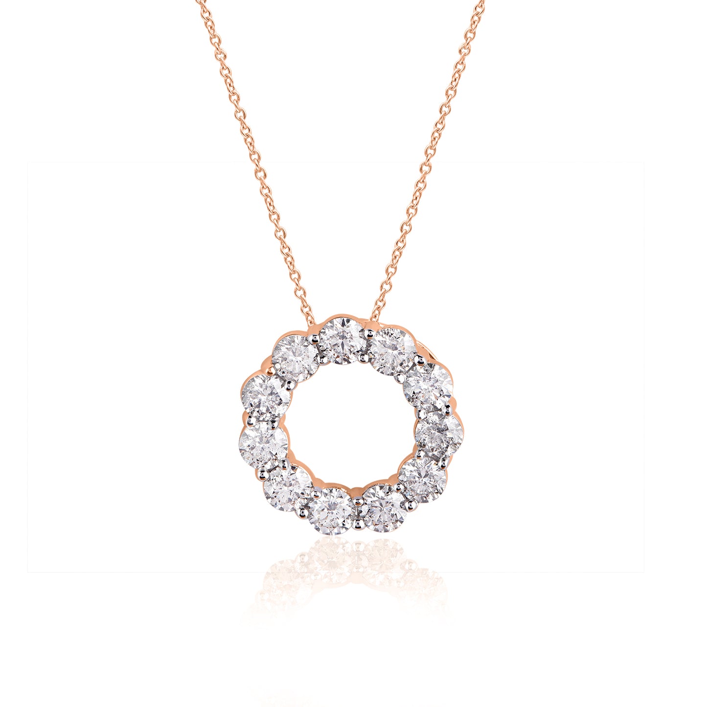 Open Circle Pendant Necklace in 14K Gold