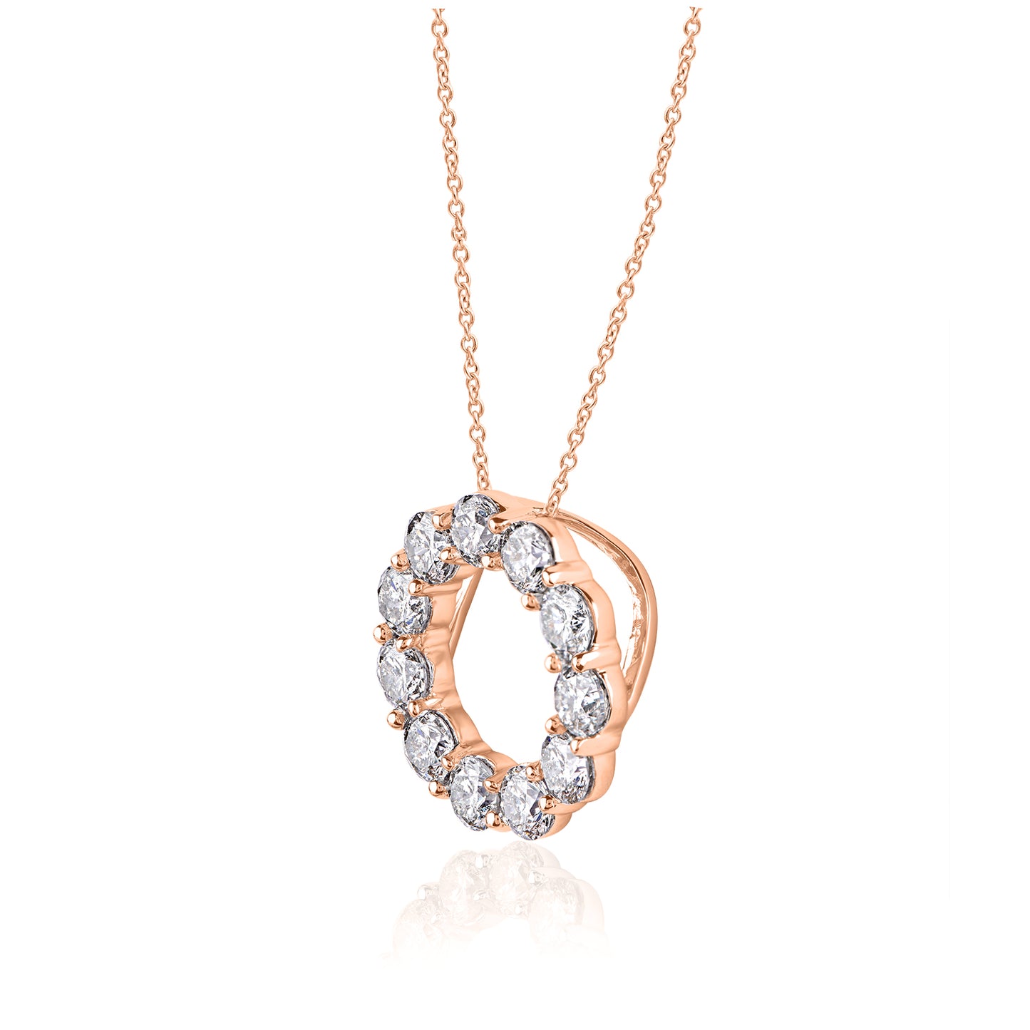 Open Circle Pendant Necklace in 14K Gold