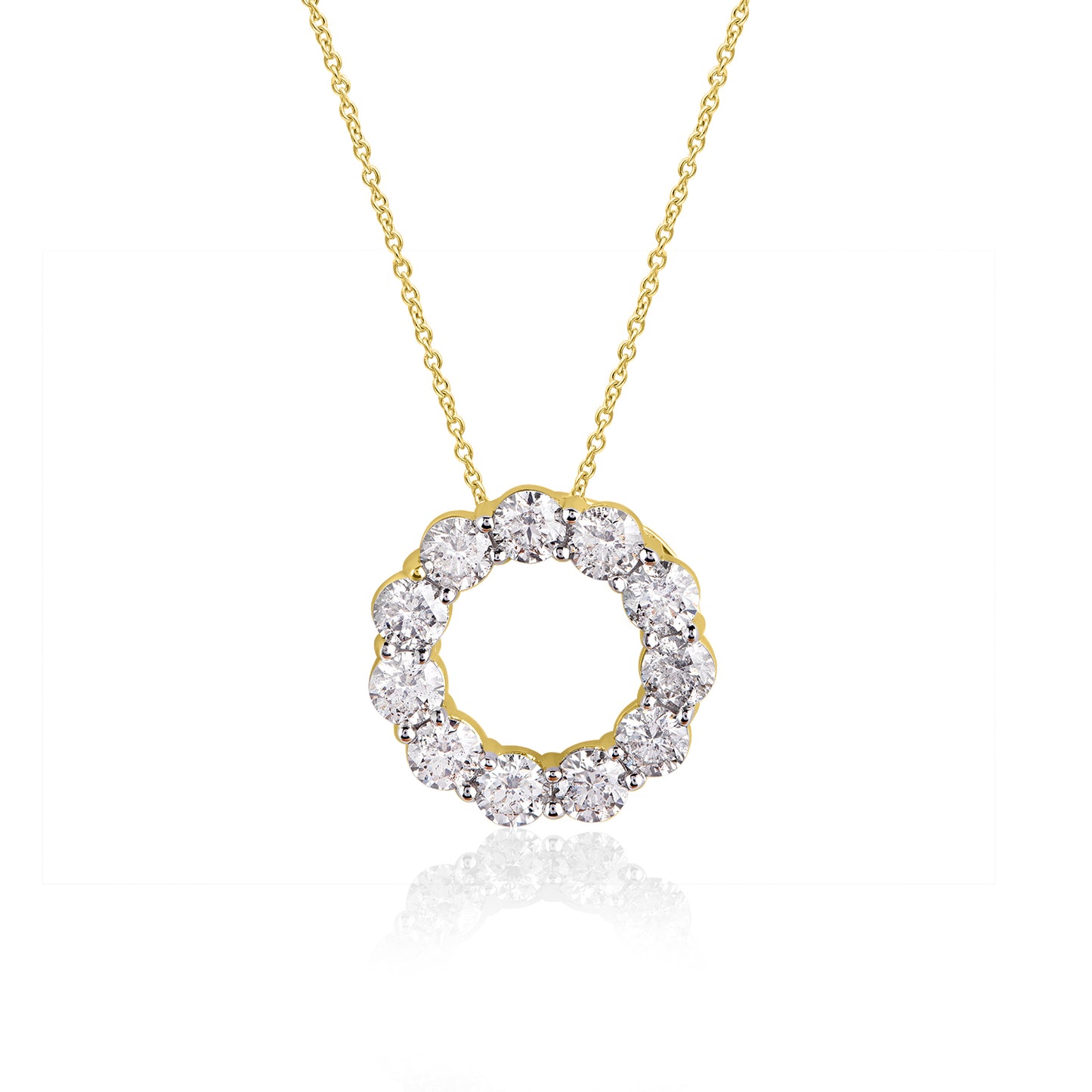 Open Circle Pendant Necklace in 14K Gold