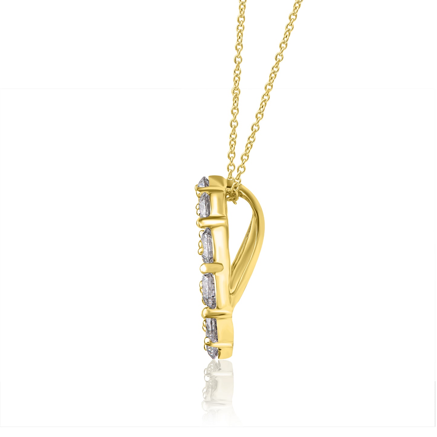 Open Circle Pendant Necklace in 14K Gold