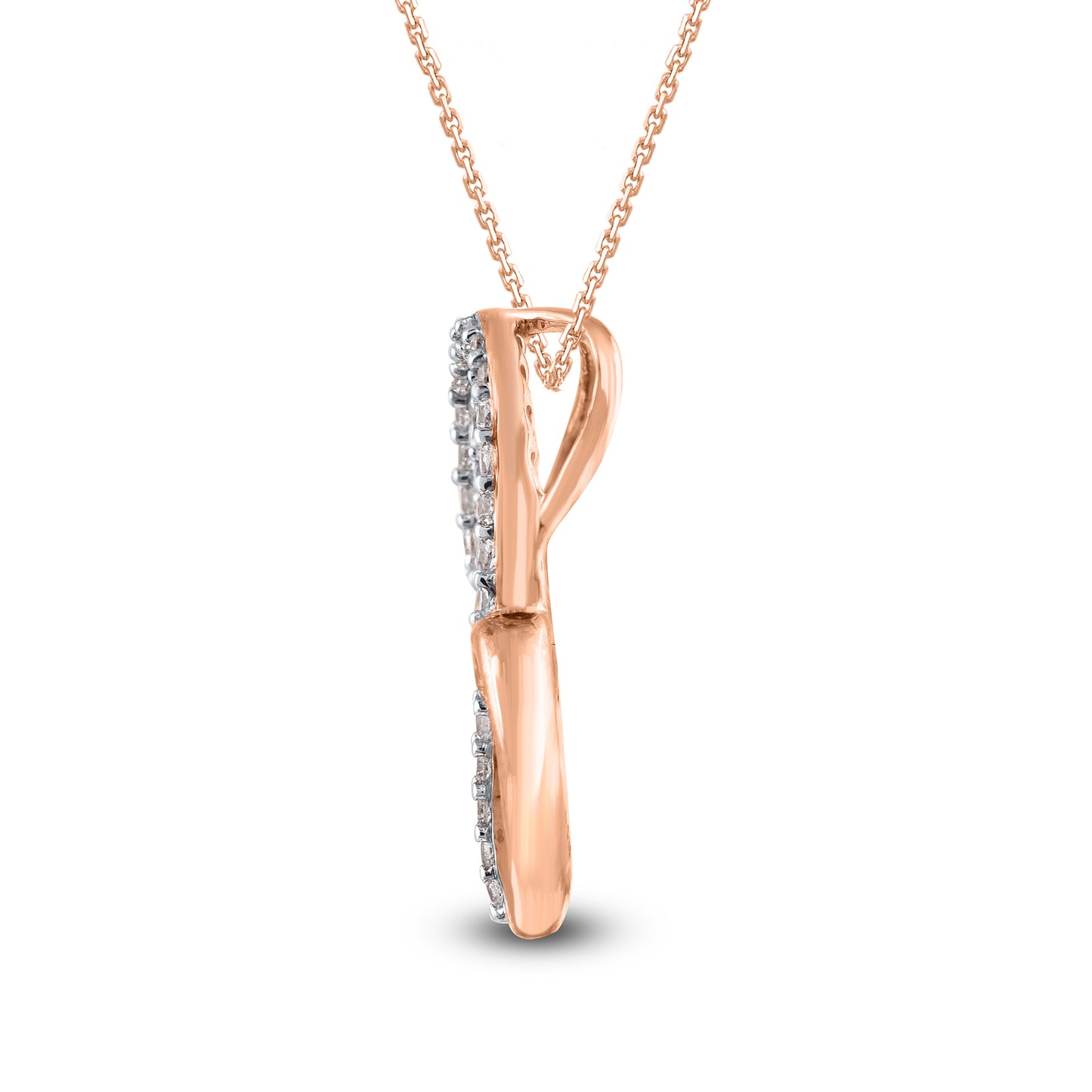 Interlocked Hearts Pendant Necklace in 10KT Gold