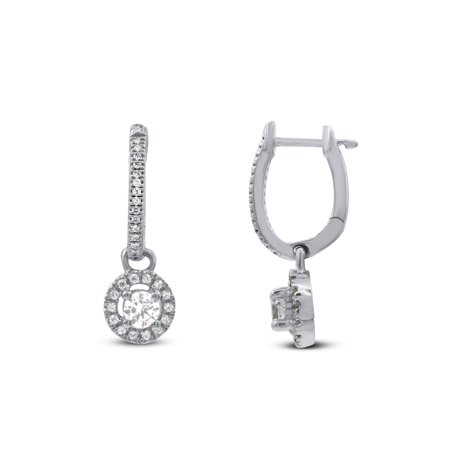 natural diamond hoop