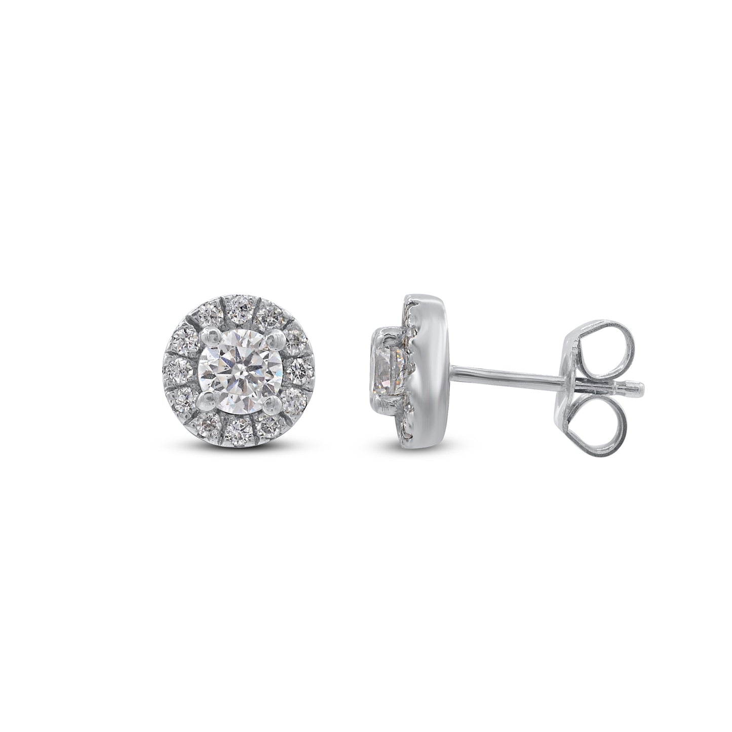 halo stud earrings