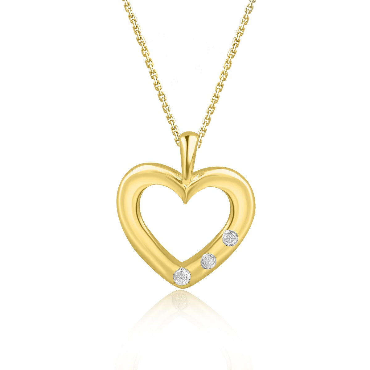 Designer Heart Shaped Necklace in 10KT Gold