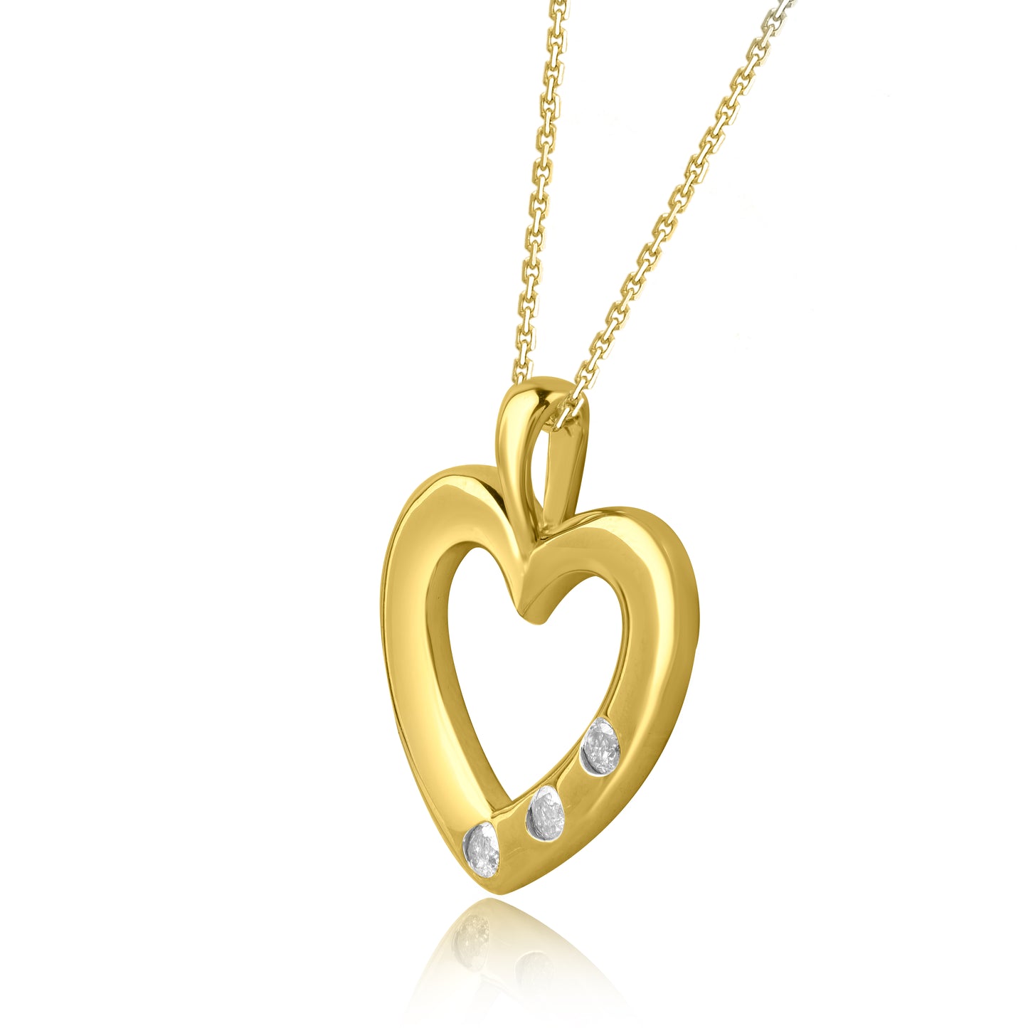 Designer Heart Shaped Necklace in 10KT Gold