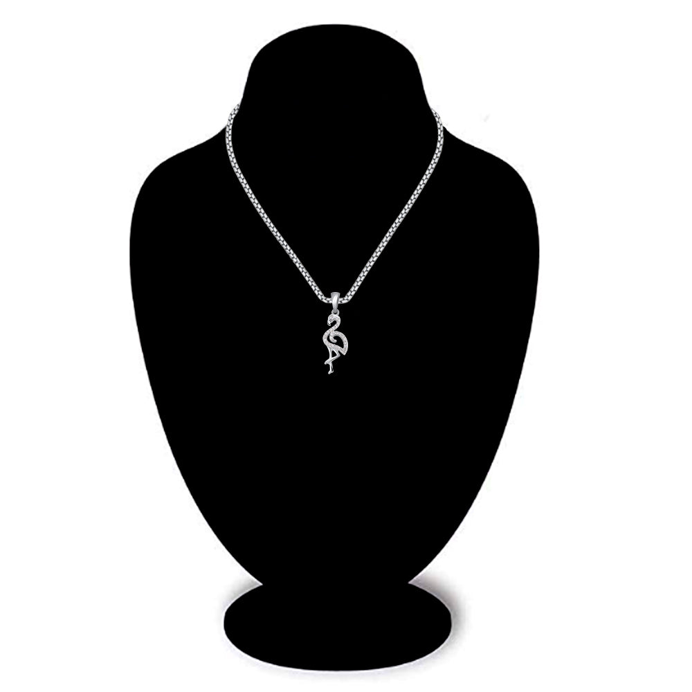 Flamingo Pendant Necklace in 10K Gold