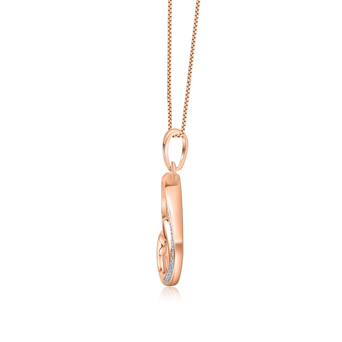 Circle Heart Pendant Necklace in 10k Gold