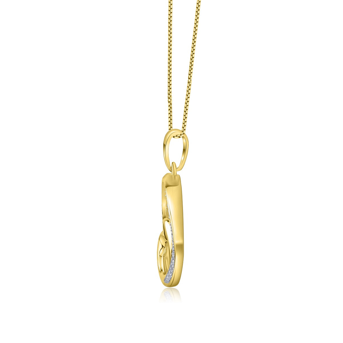 Circle Heart Pendant Necklace in 10k Gold