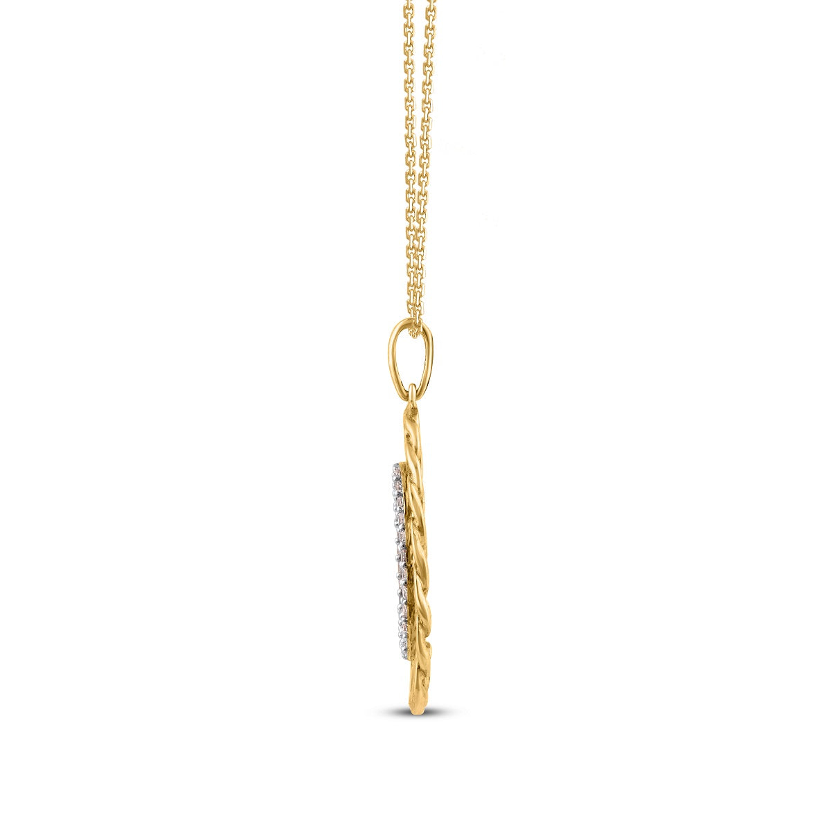 Interlocking Oval Pendant Necklace in 10KT Gold