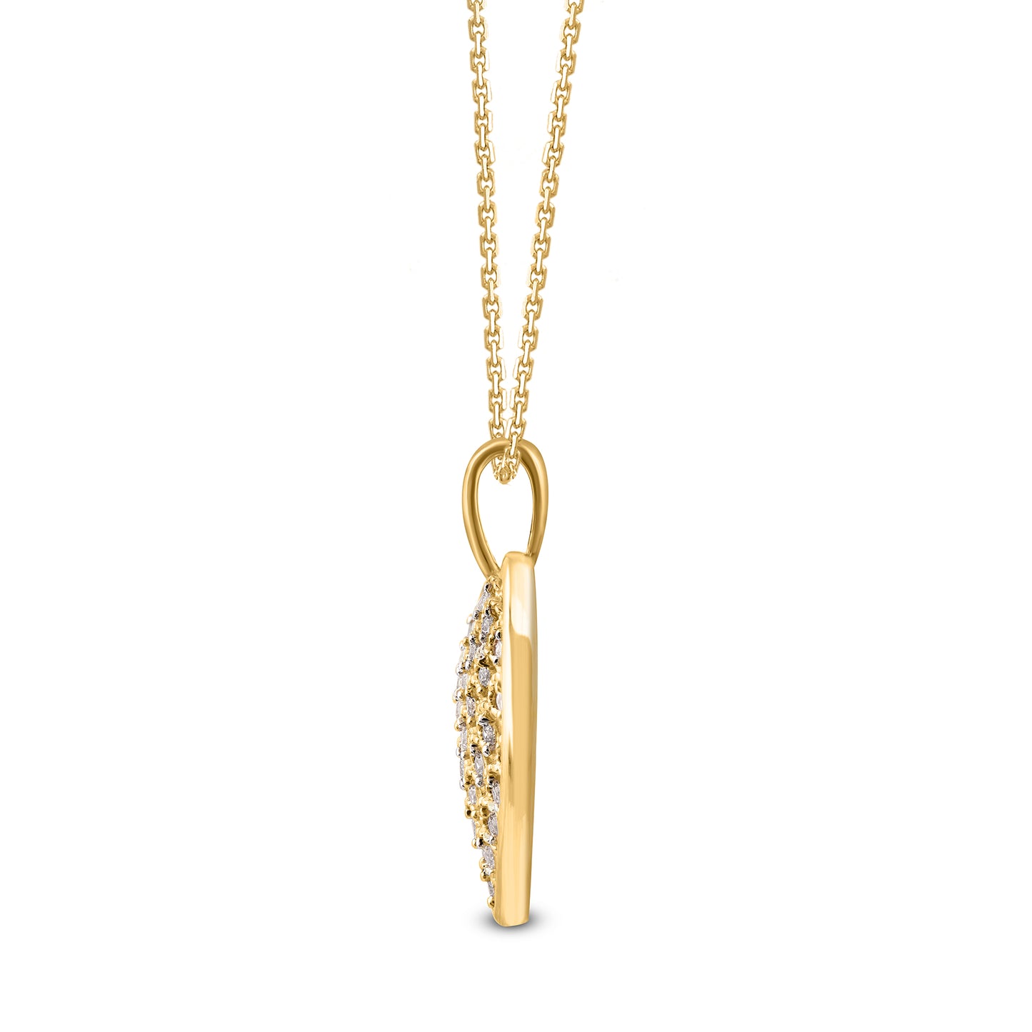 Heart Pendant Necklace for Women in Gold plated 925 Sterling Silver