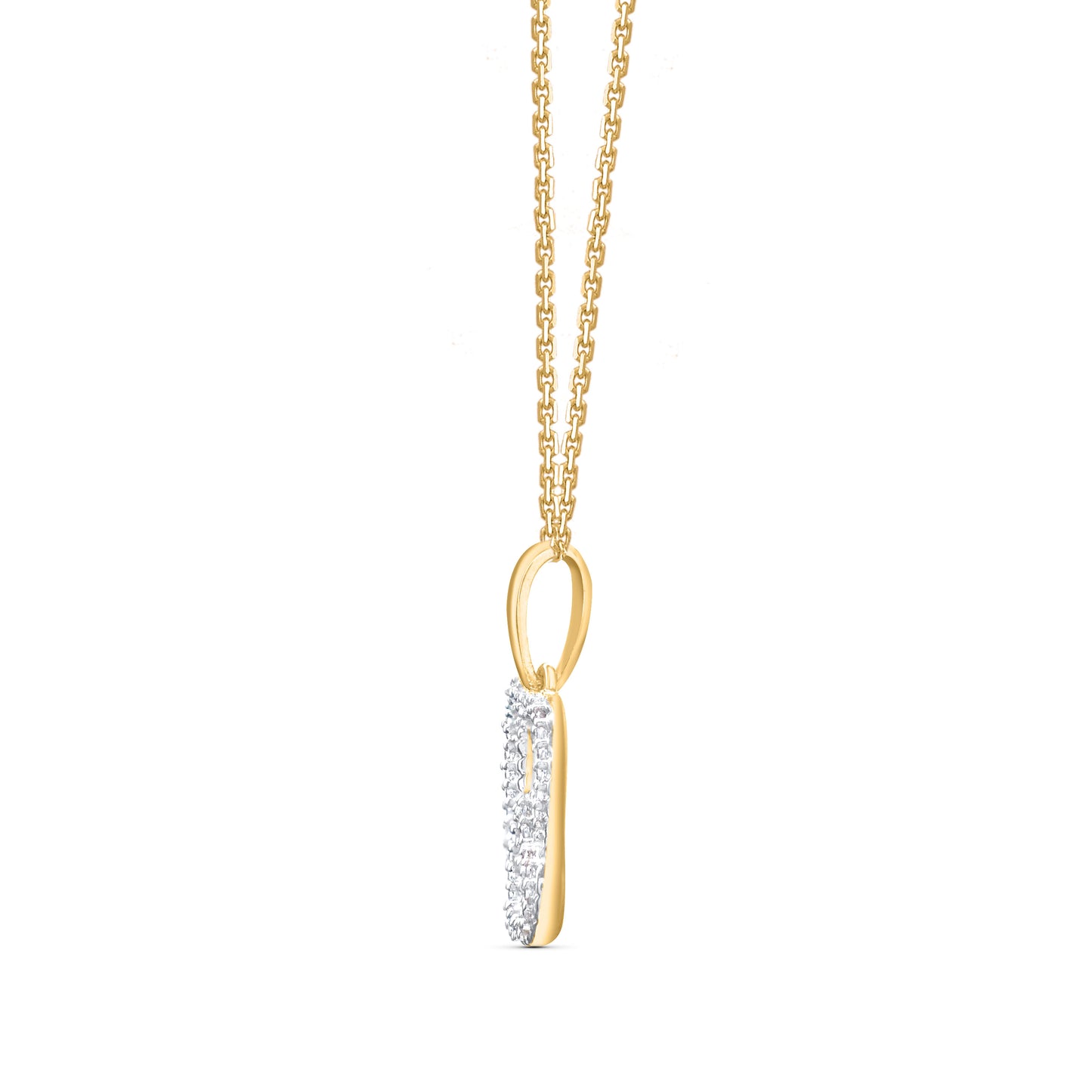 Double Heart Pendant Necklace in 10K Gold