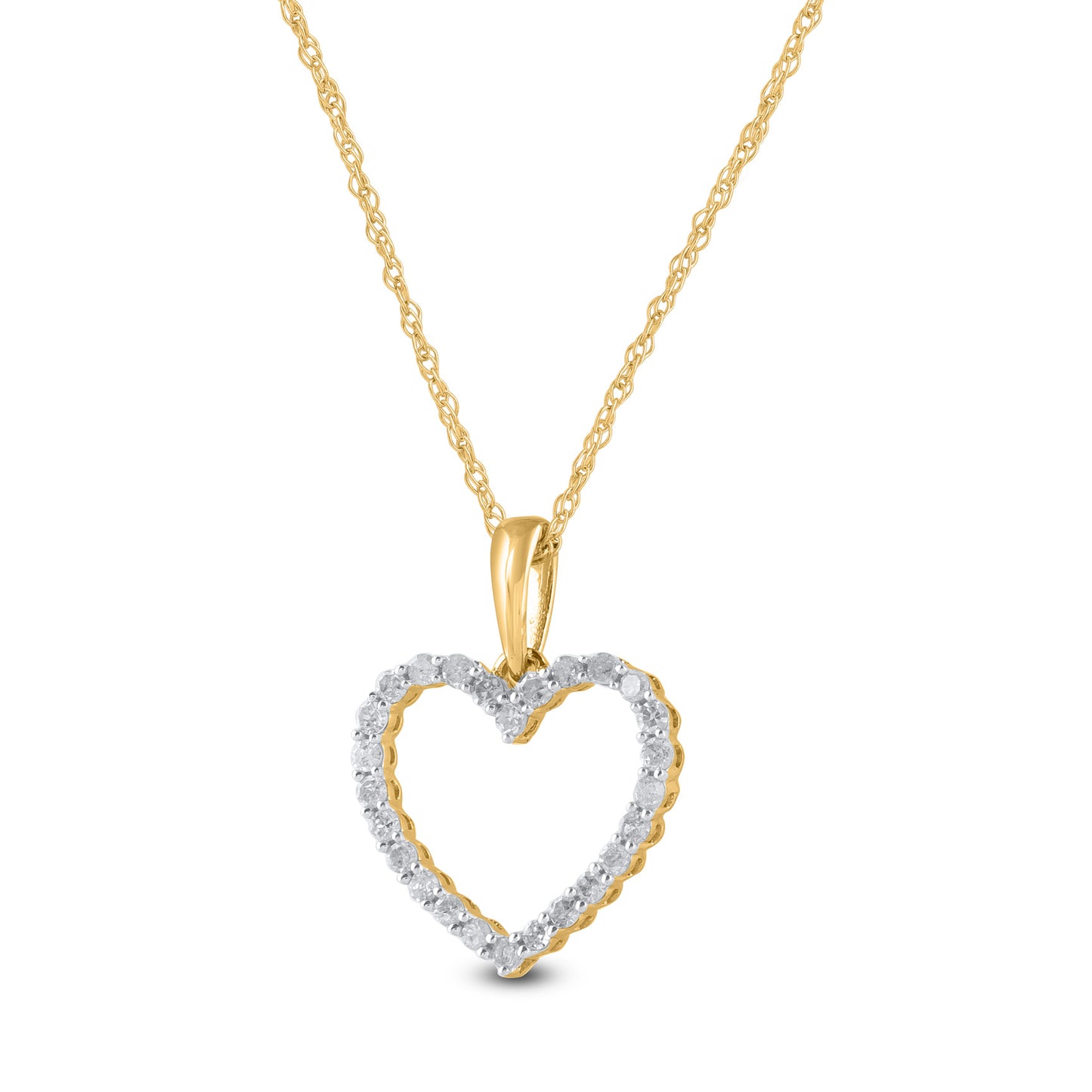 Heart Pendant Necklace in 10k Gold