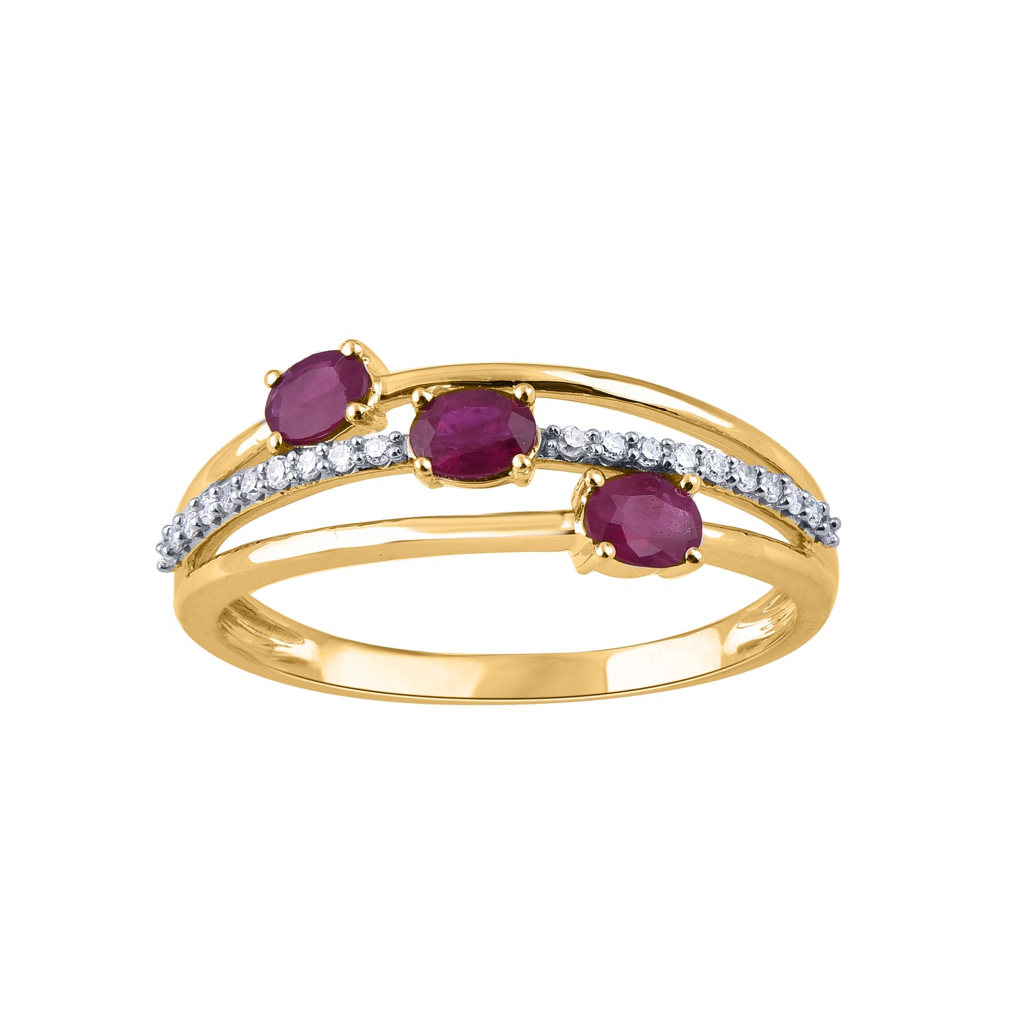 Ruby Split Shank Ring