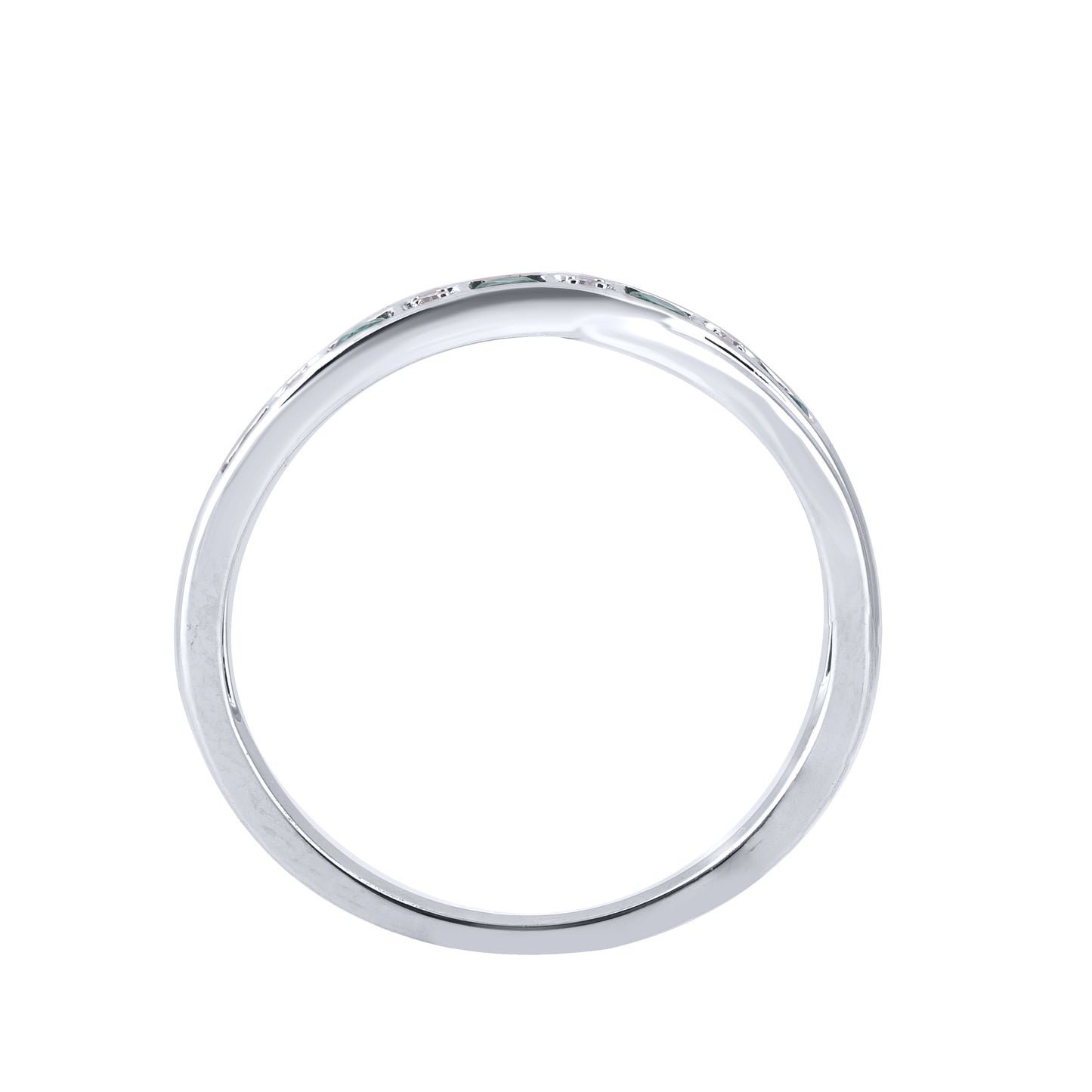 Diamond and Green Sapphire Criss-cross Ring in 10K Gold