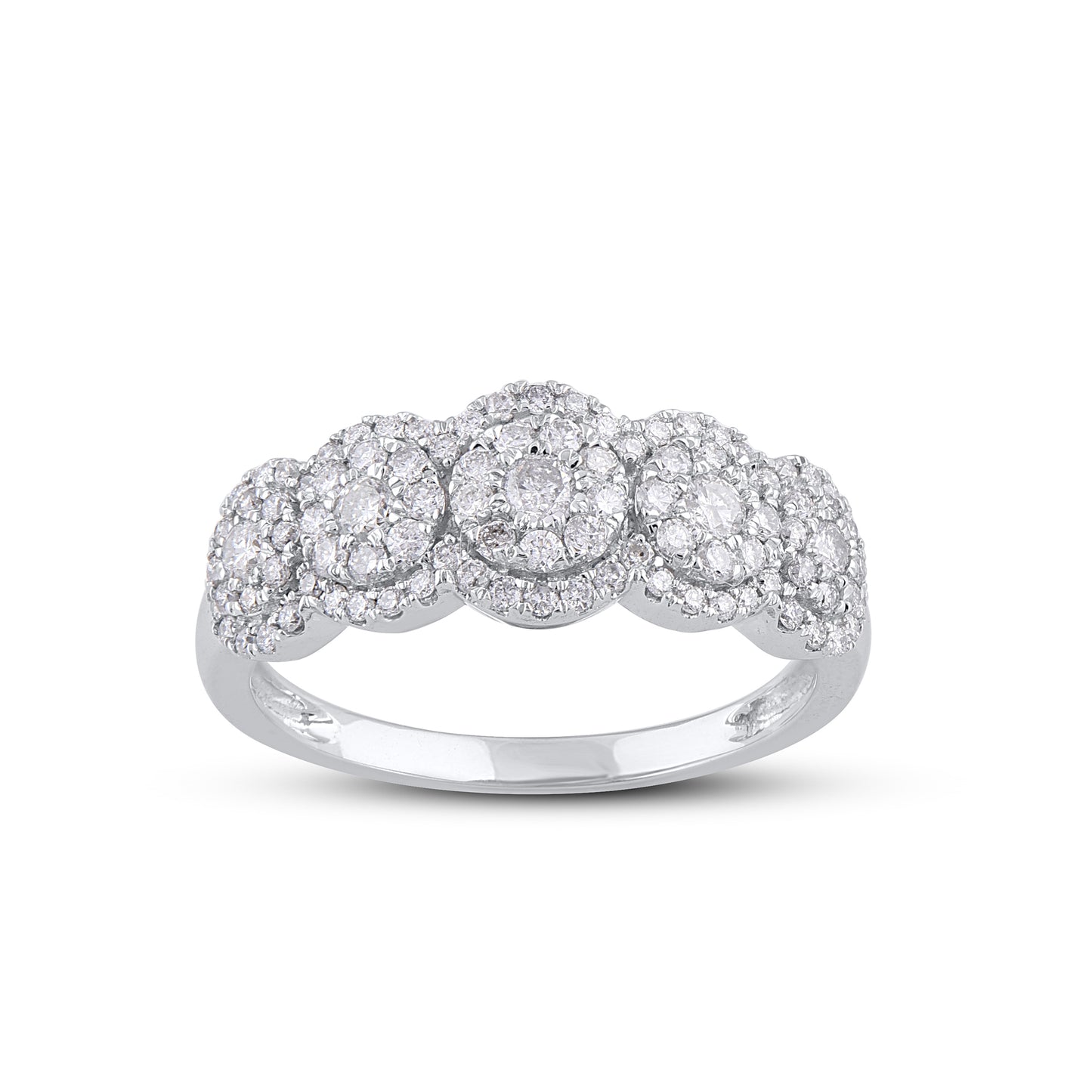 Cluster Wedding Ring in 14K Gold