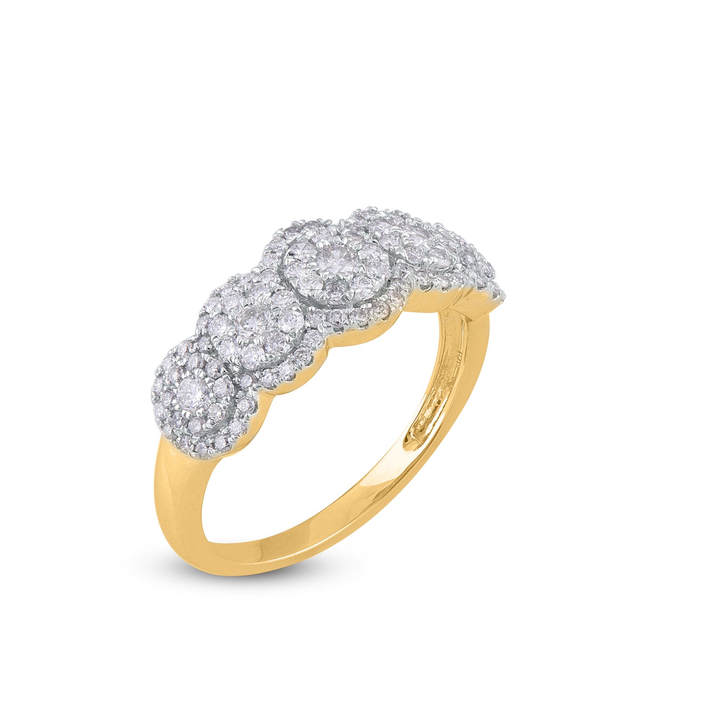 Cluster Wedding Ring in 14K Gold