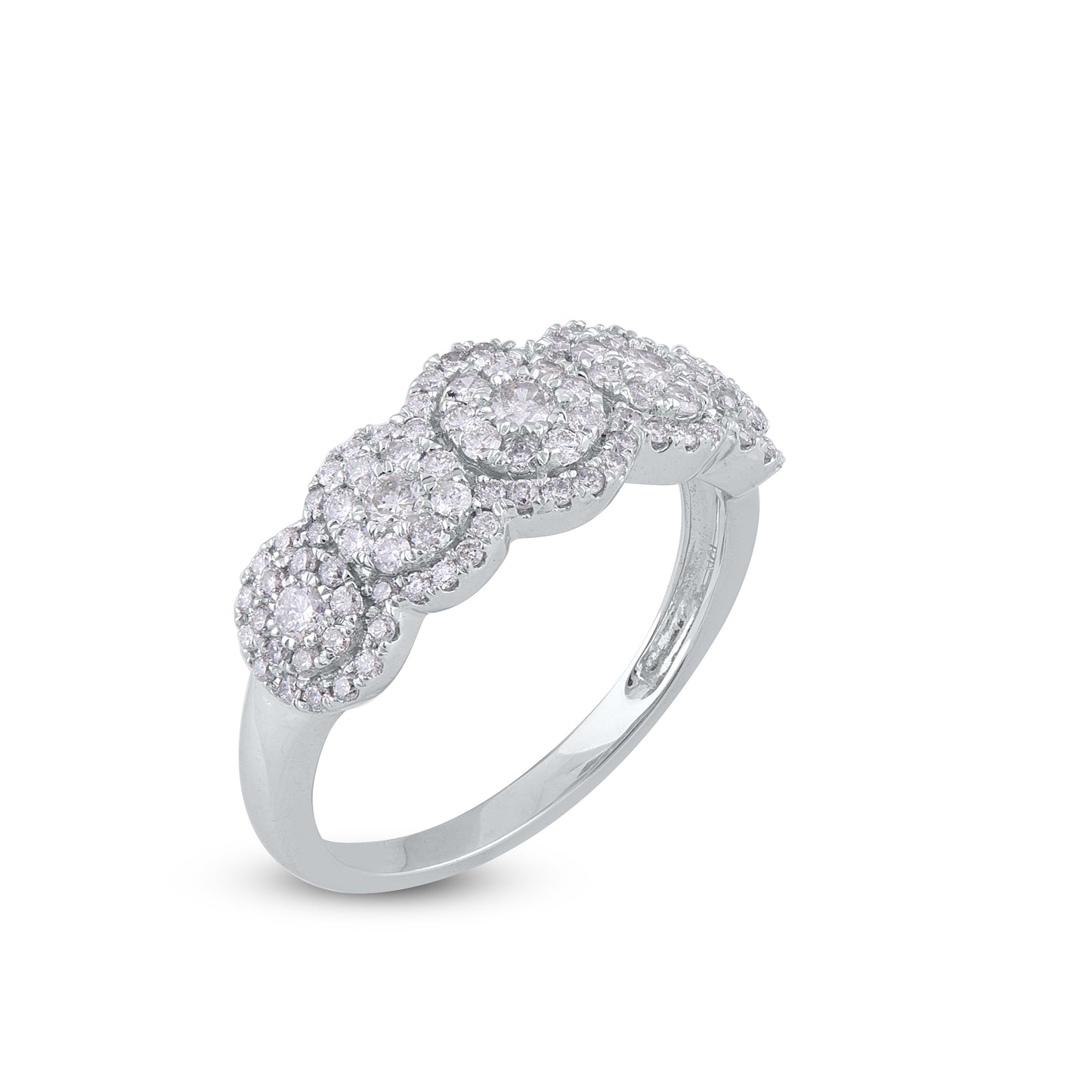 Cluster Wedding Ring in 14K Gold