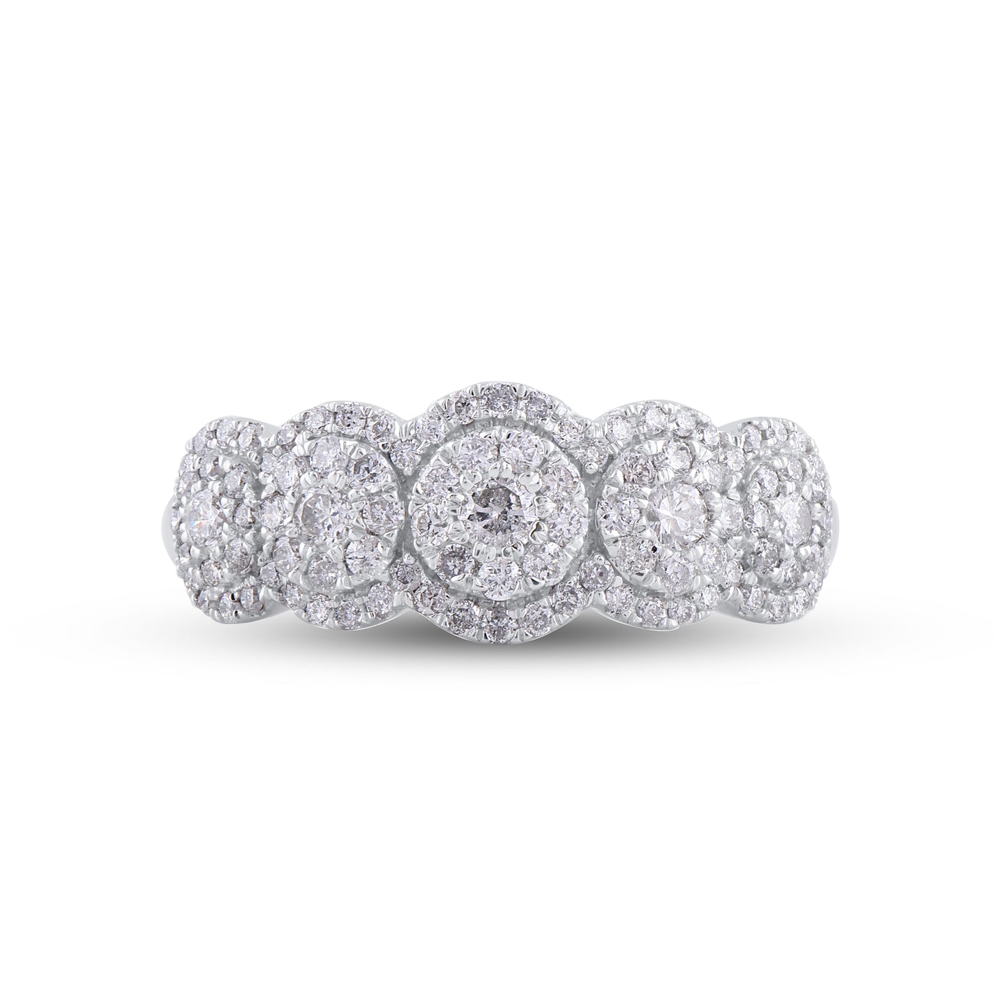 Cluster Wedding Ring in 14K Gold