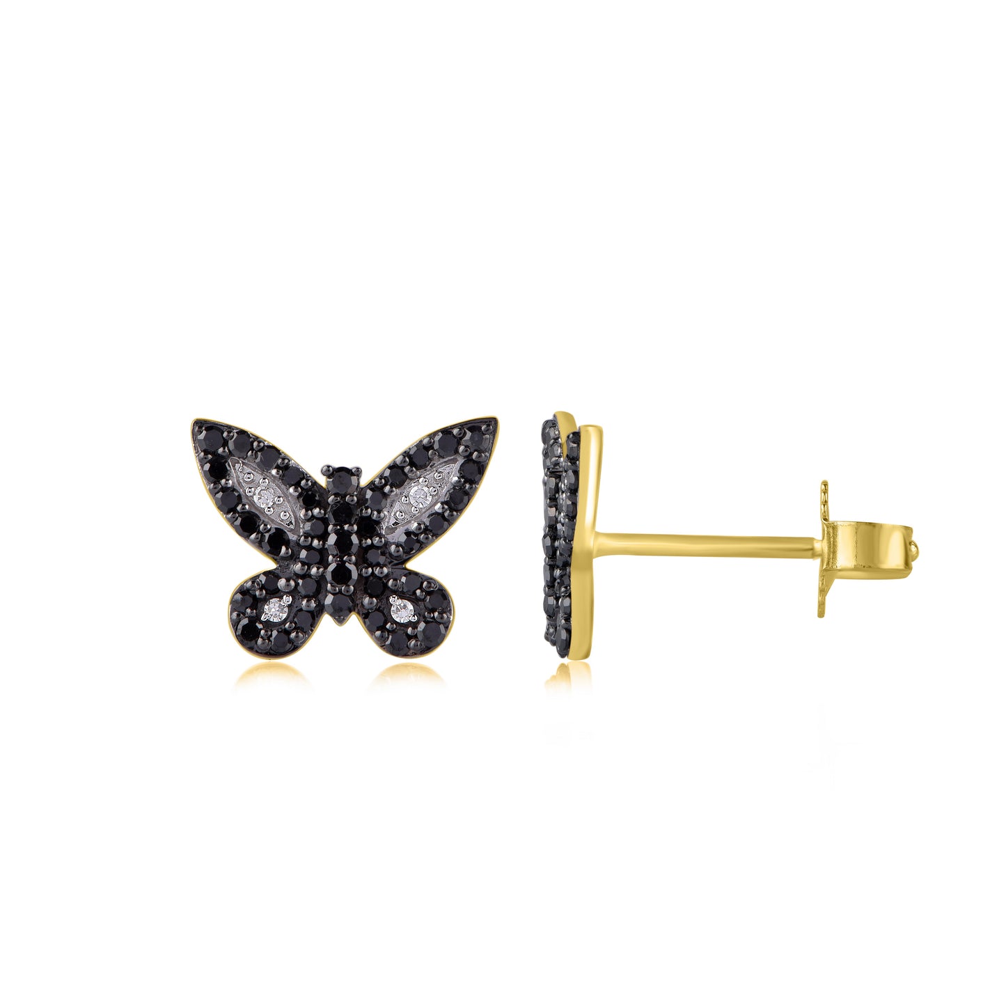 Butterfly Stud Earrings in 10KT Gold