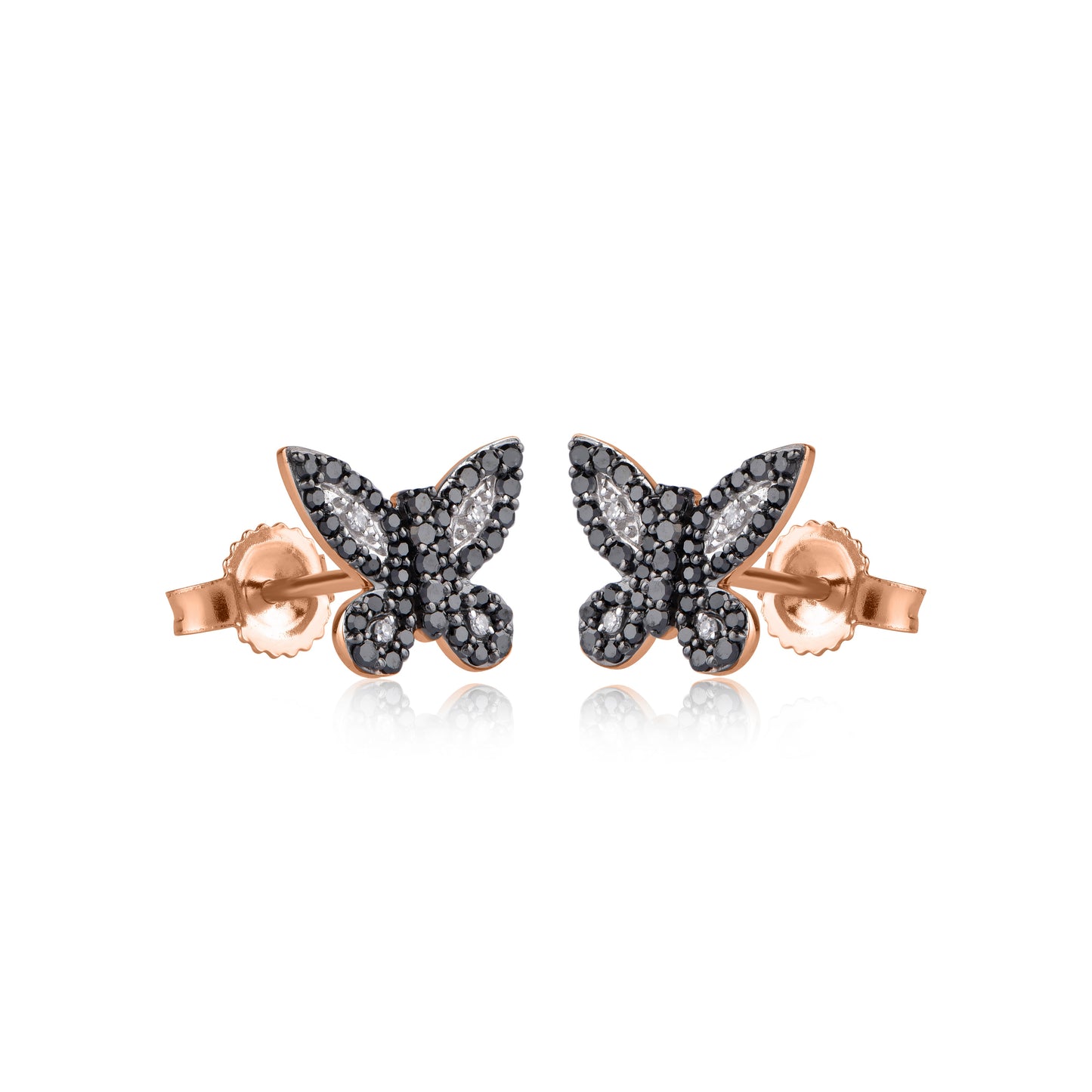 Butterfly Stud Earrings in 10KT Gold