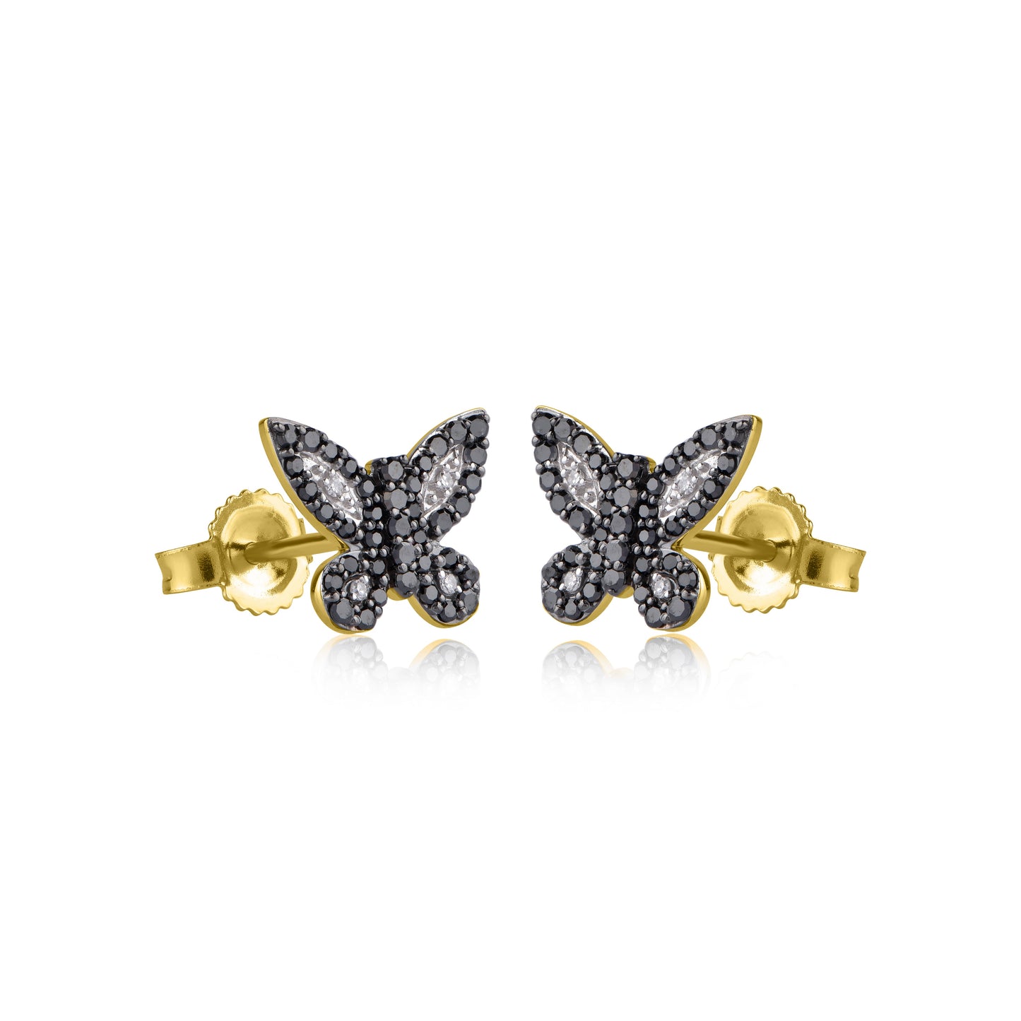 Butterfly Stud Earrings in 10KT Gold