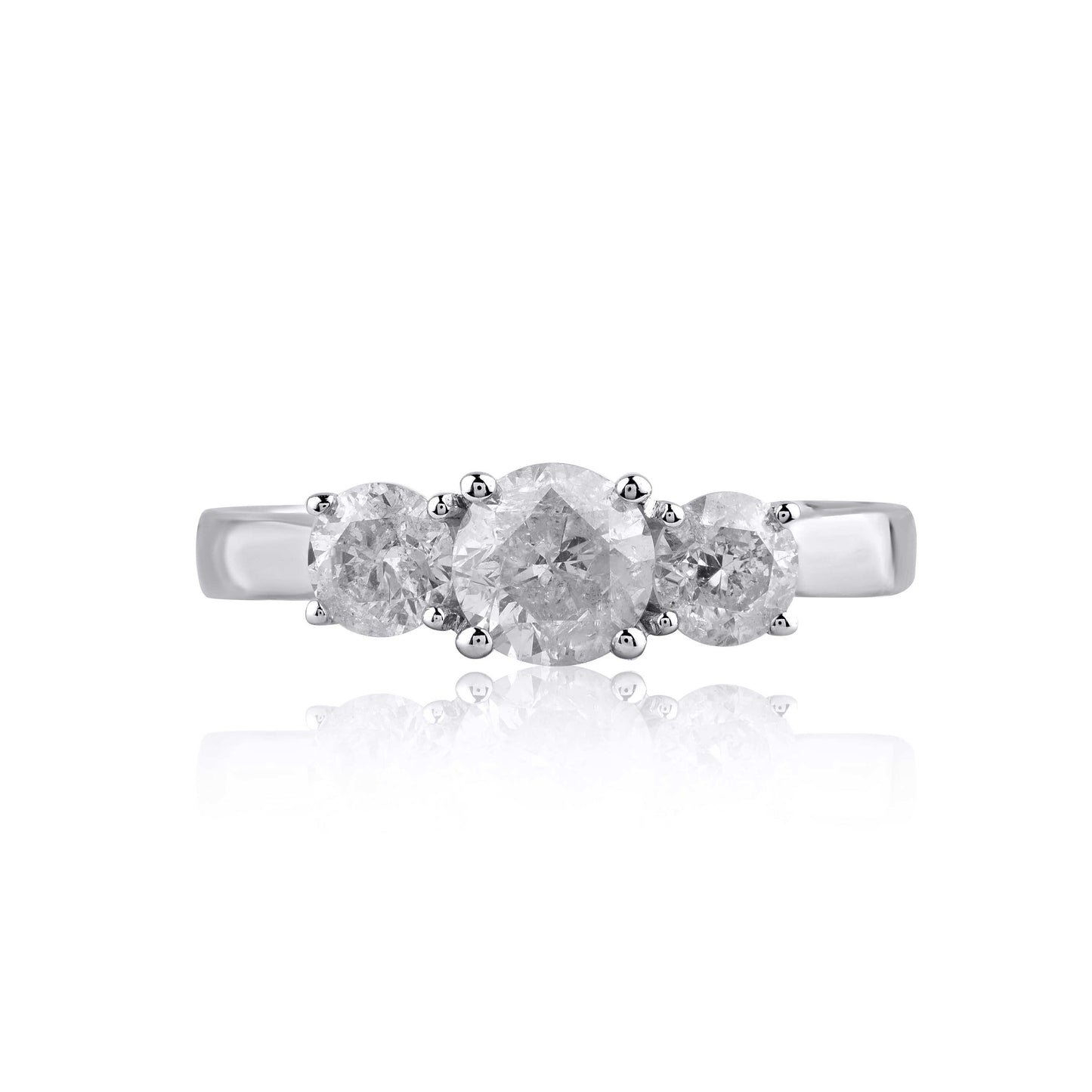 Three-Stone Wedding Ring in 14KT Gold