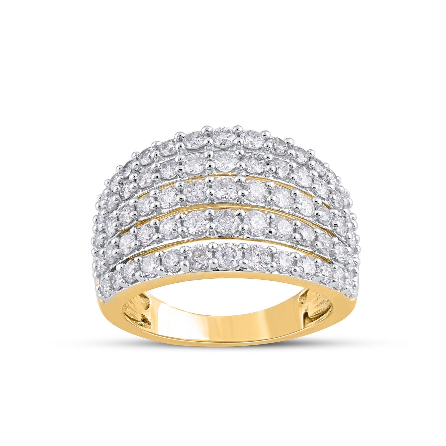 Multi-Row Wedding Band in 14KT Gold