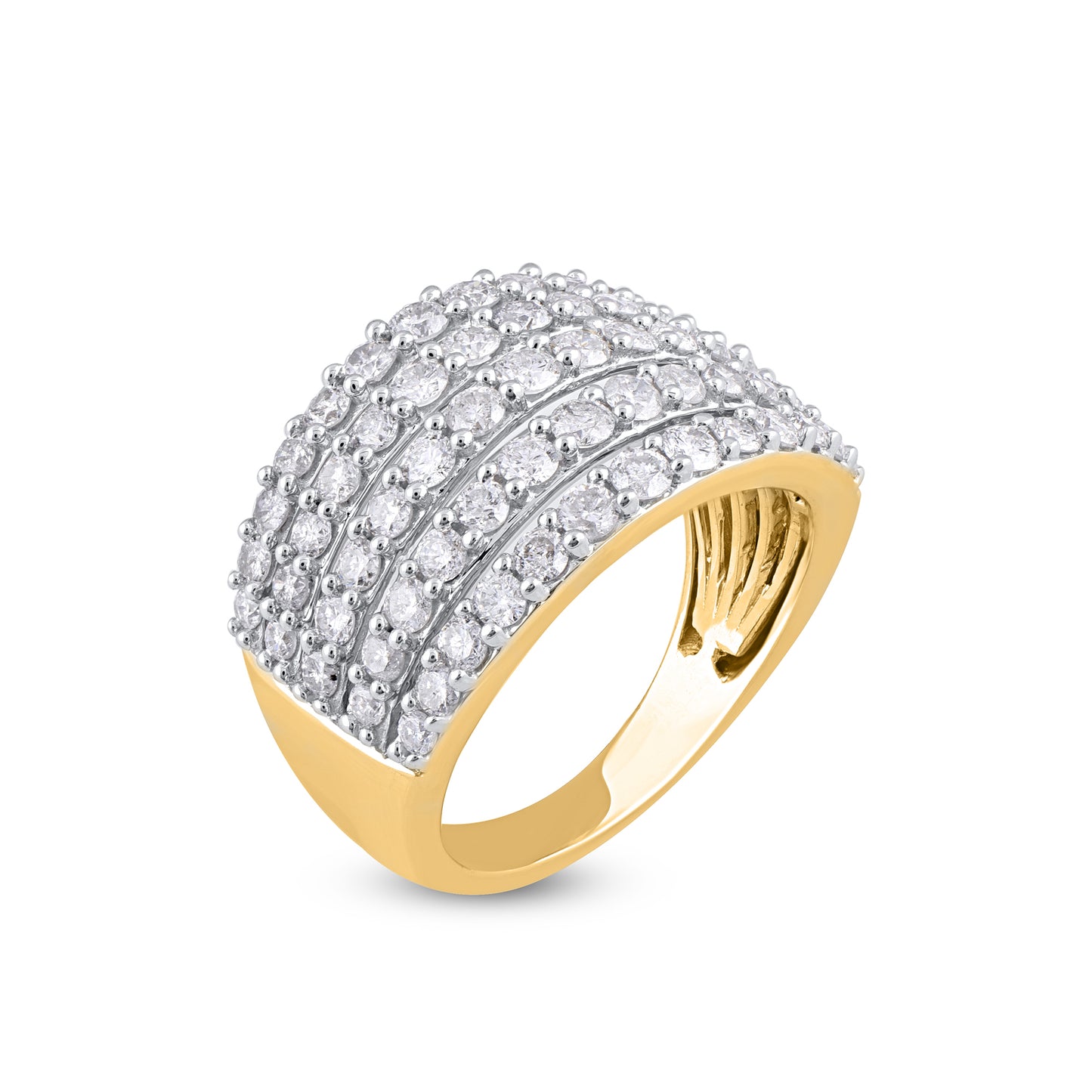 Multi-Row Wedding Band in 14KT Gold