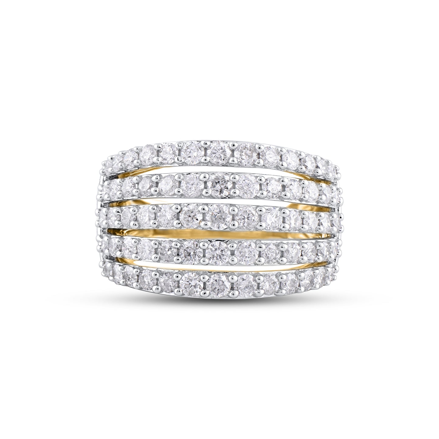 Multi-Row Wedding Band in 14KT Gold
