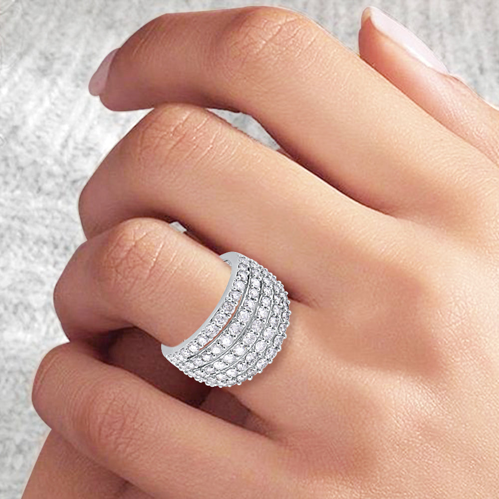 Multi-Row Wedding Band in 14KT Gold