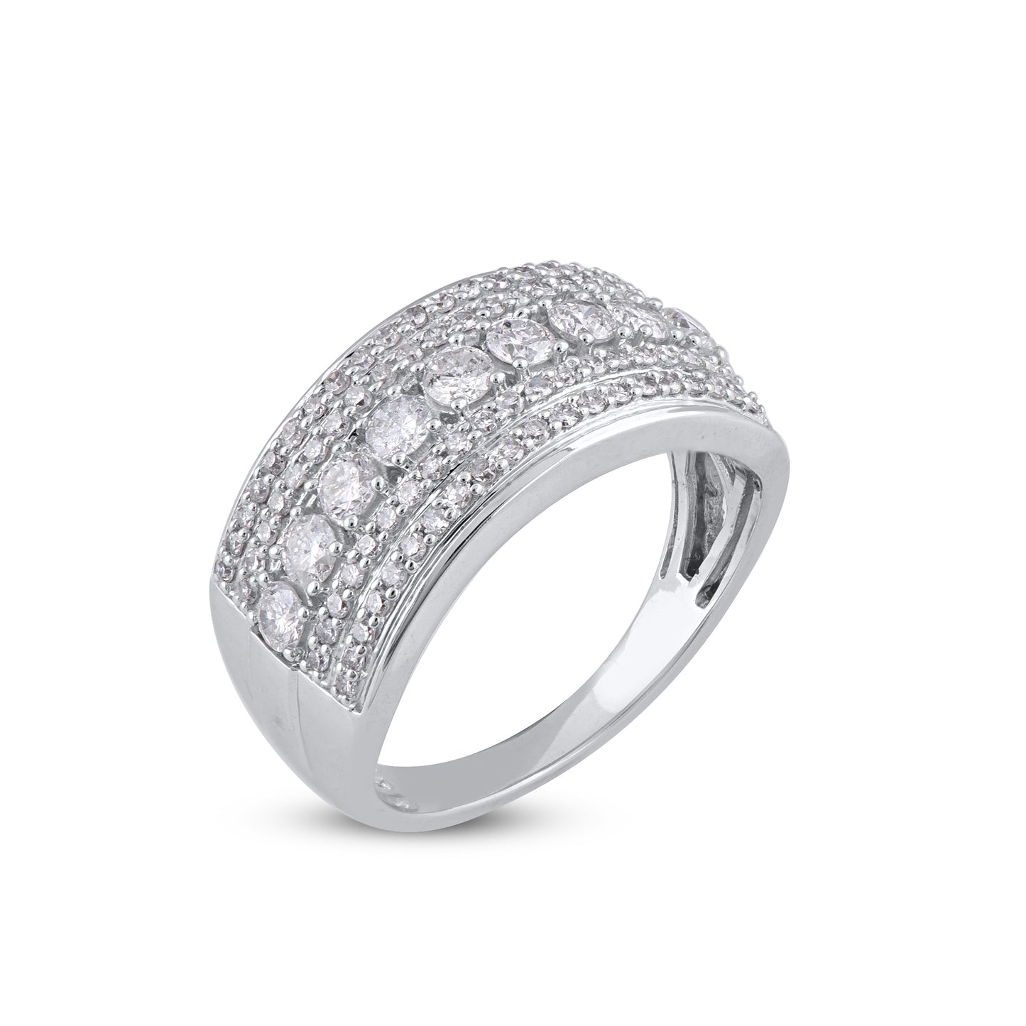 Multi-Row Band in 14KT Gold