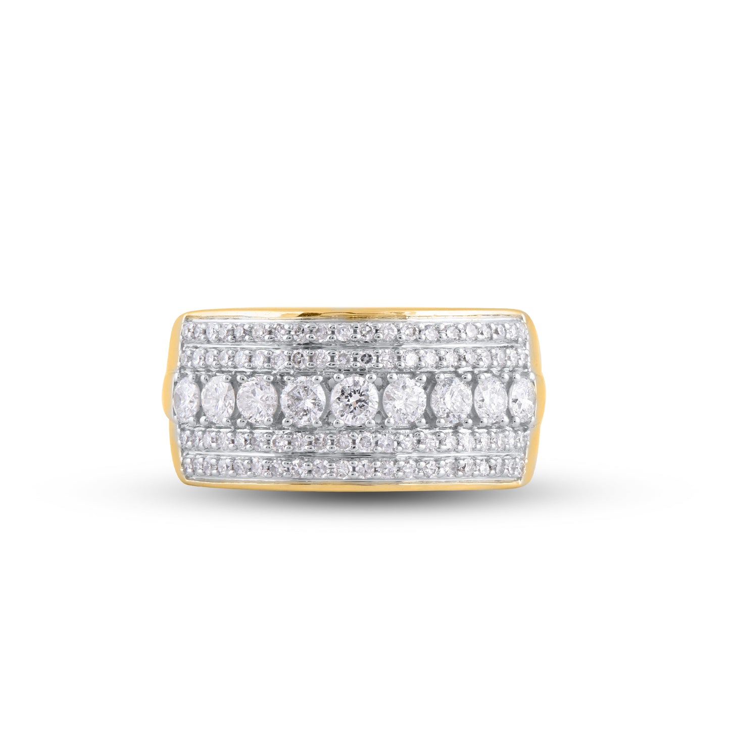Multi-Row Band in 14KT Gold