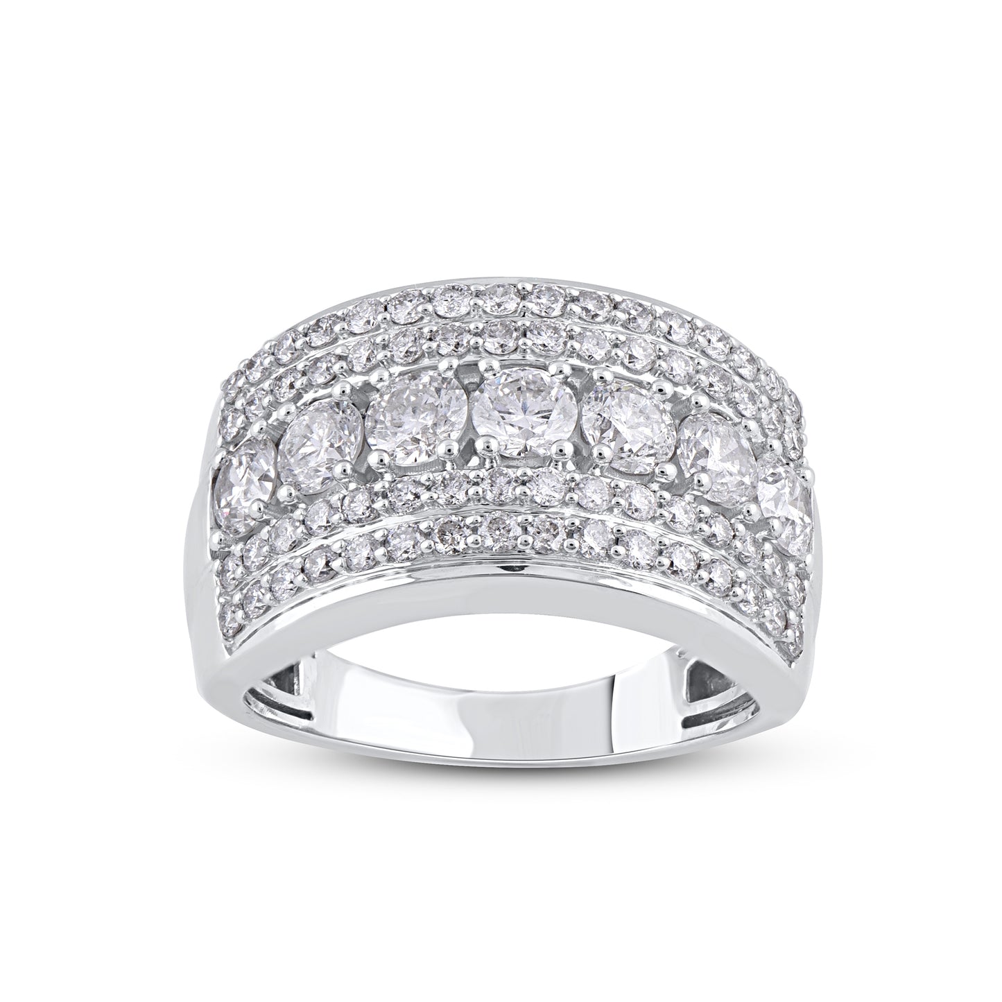 Multi-Row Wedding Band in 14K Gold