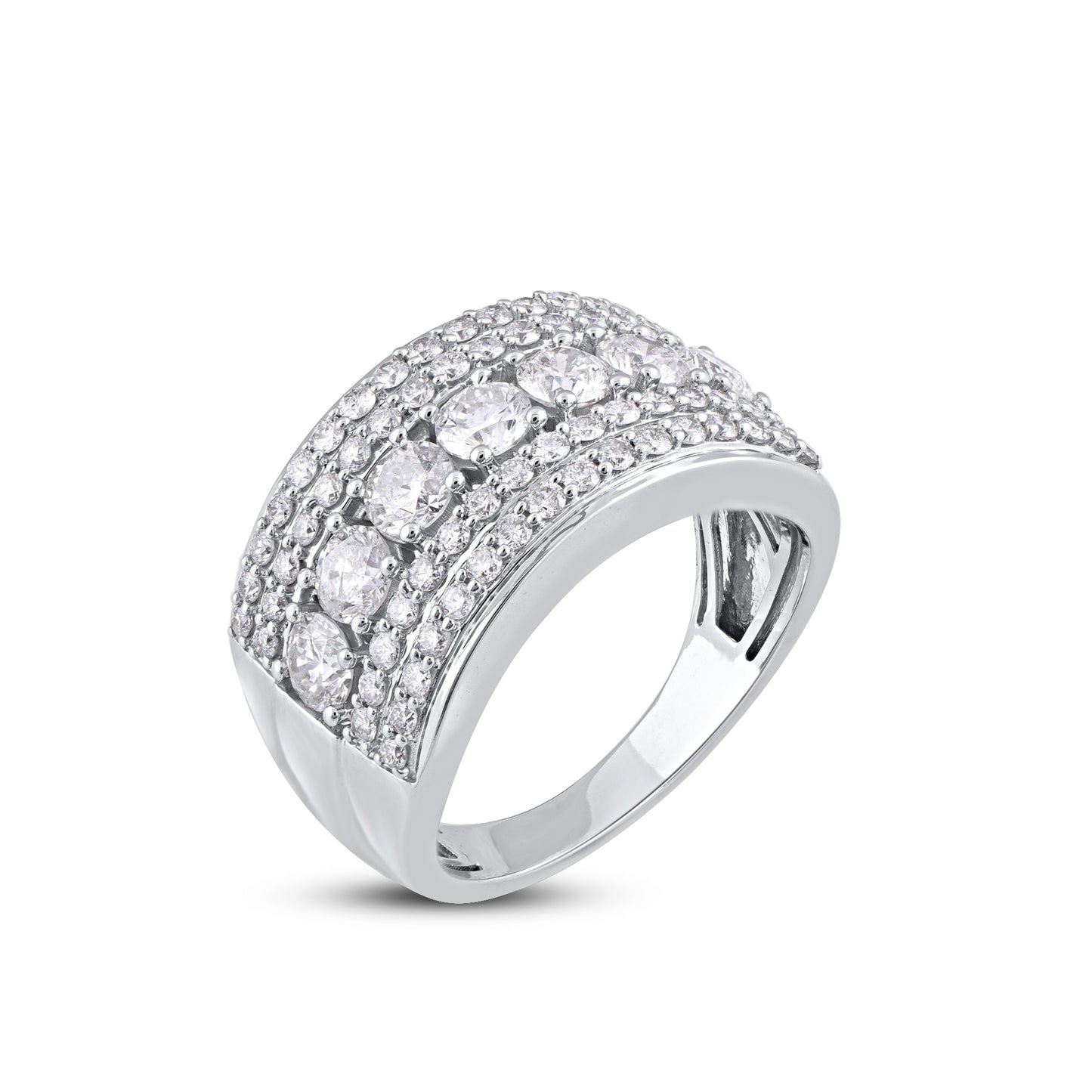 Multi-Row Wedding Band in 14K Gold