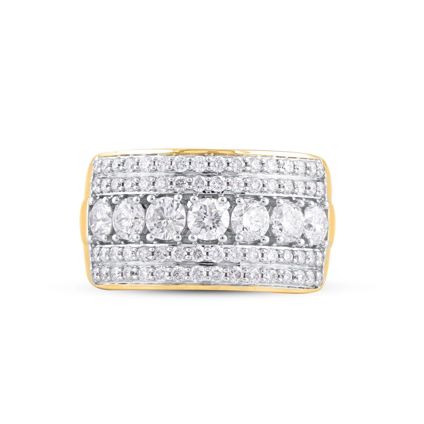 Multi-Row Wedding Band in 14K Gold