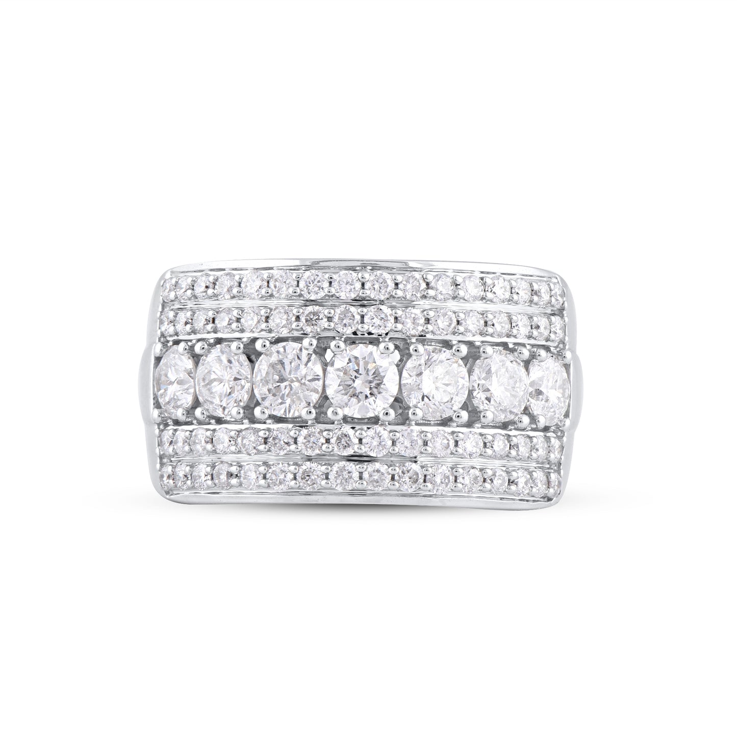 Multi-Row Wedding Band in 14K Gold