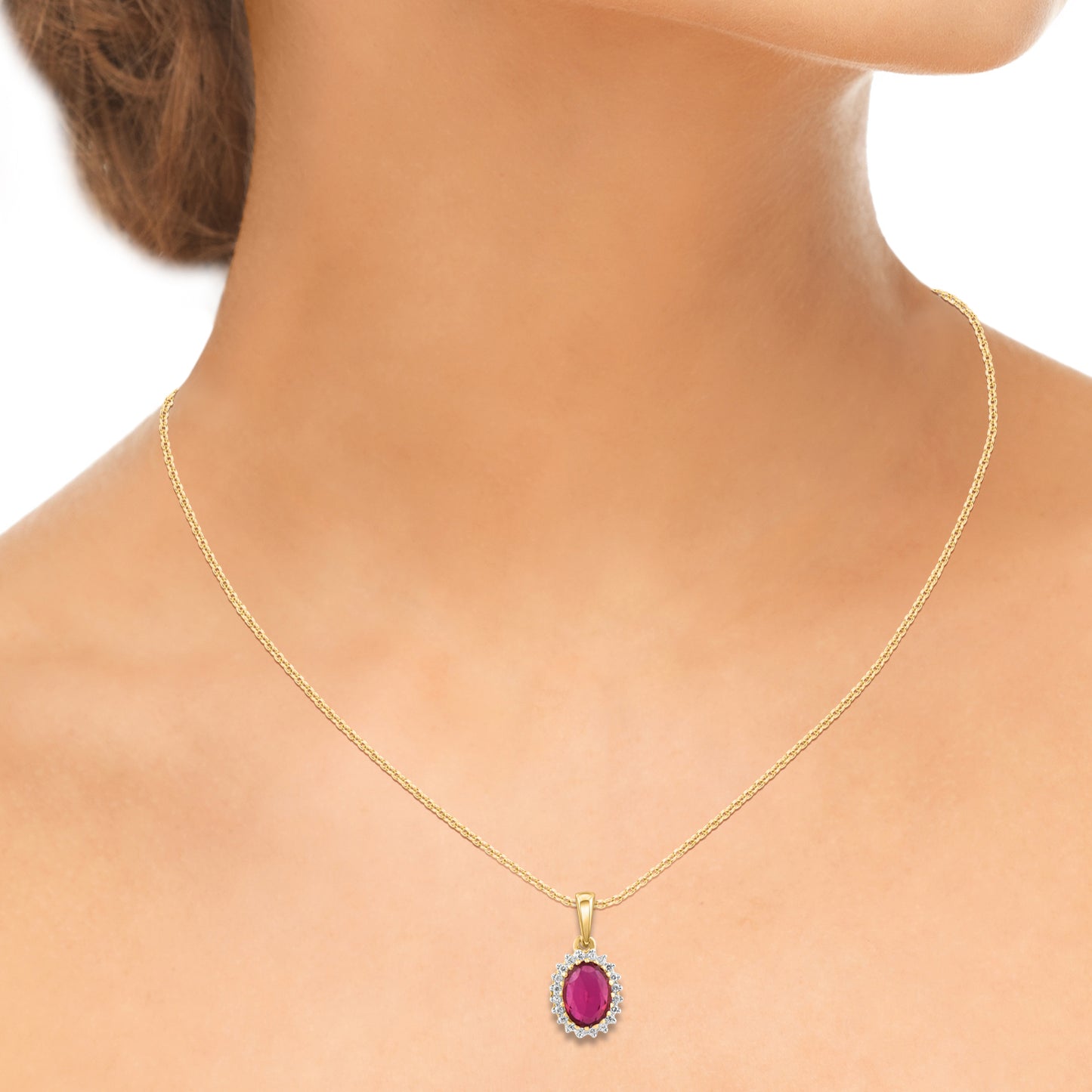Ruby pendant necklace