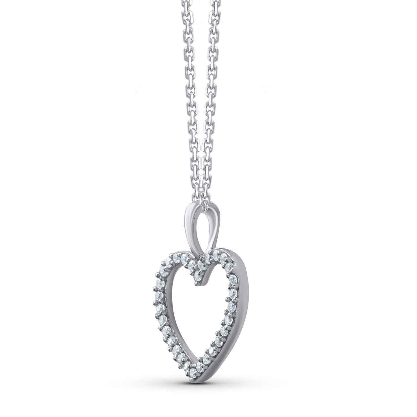 Classic Open Heart Pendant Necklace in 10KT Gold