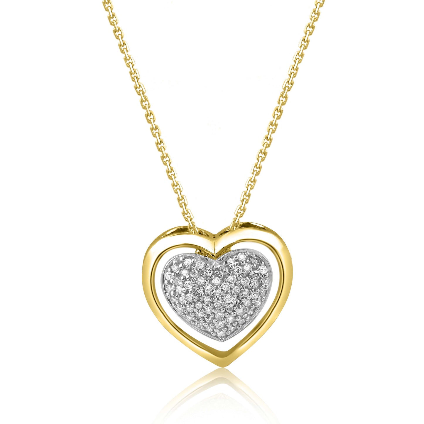 Heart Pendant Necklace in 10KT Gold