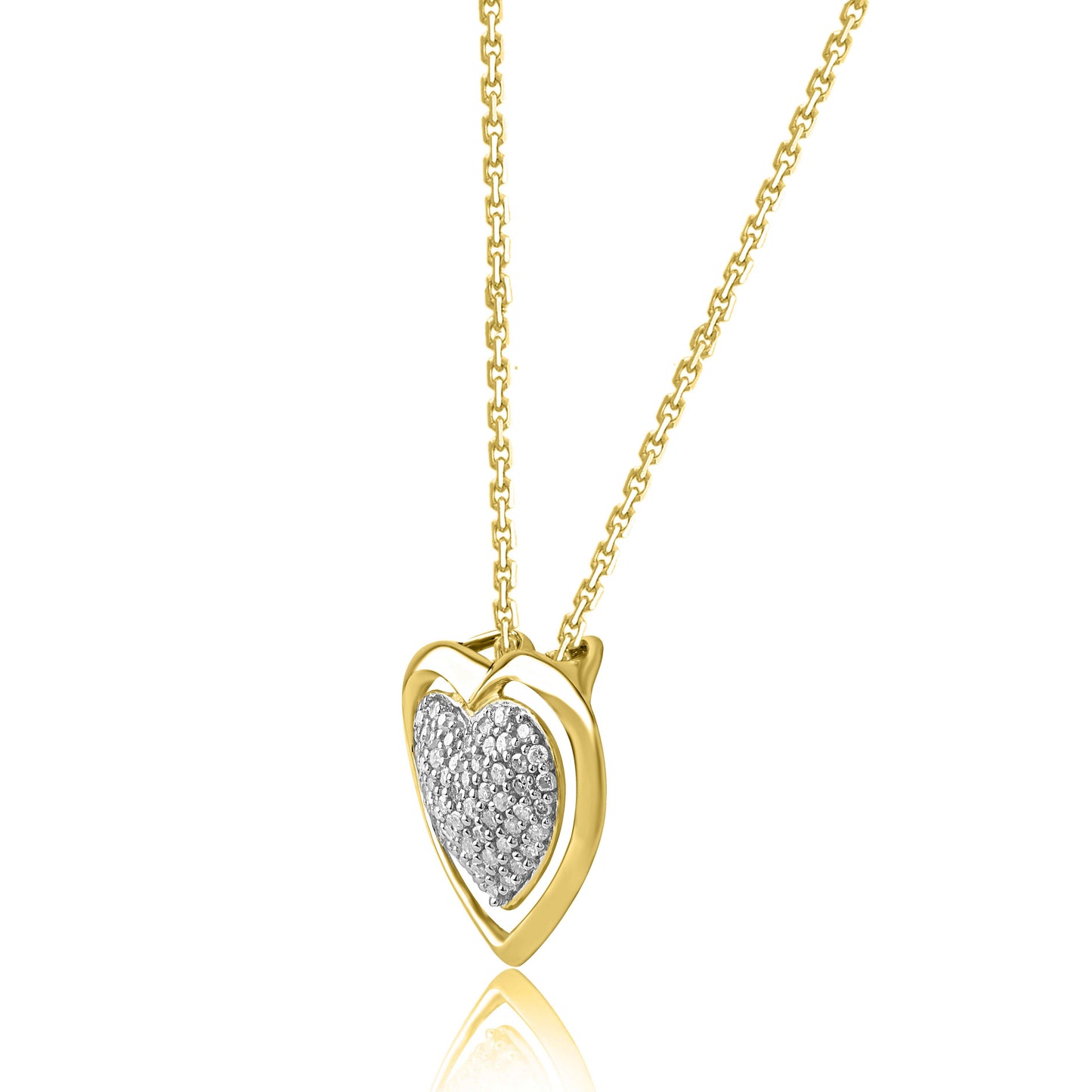 Heart Pendant Necklace in 10KT Gold