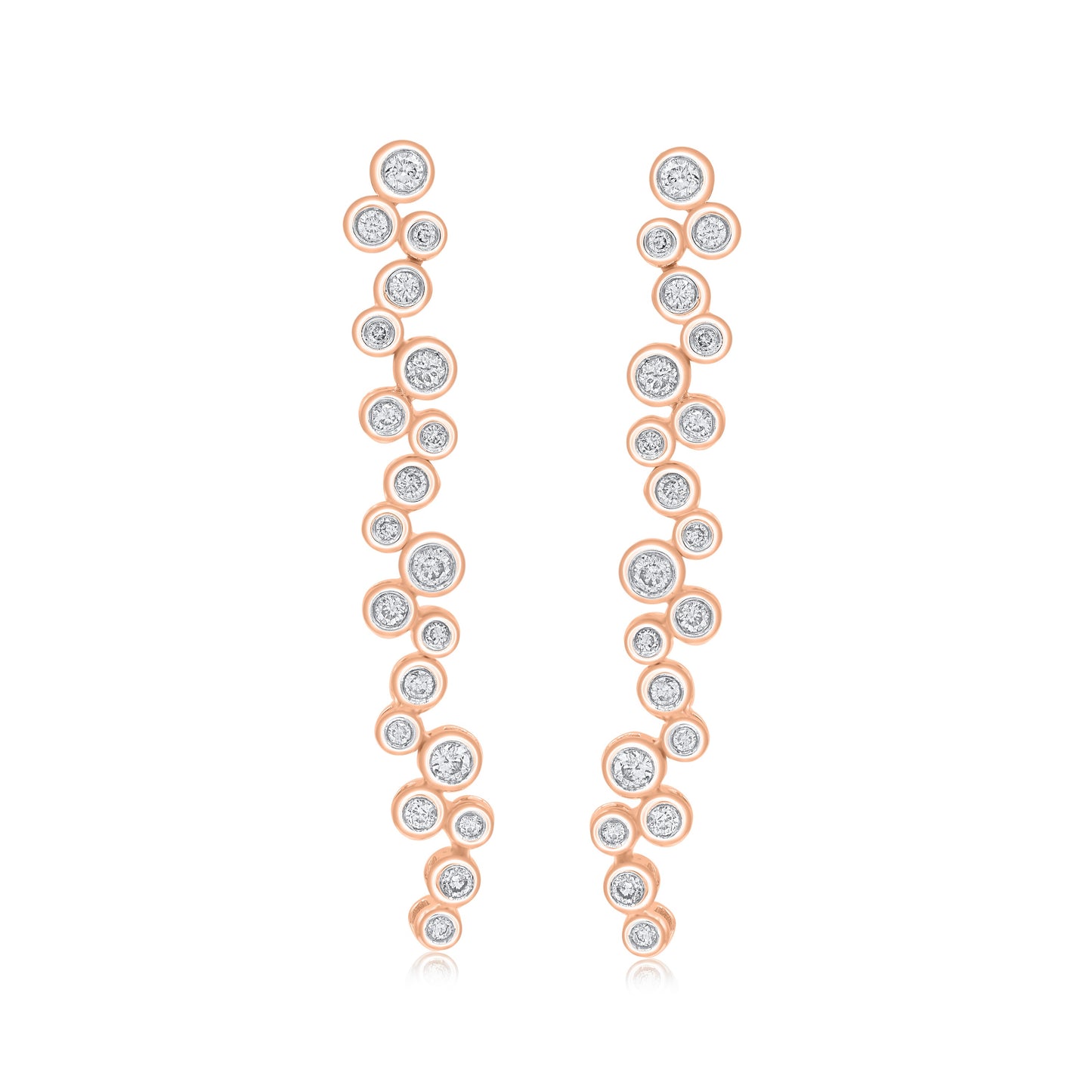 Zig Zag Dangle Earrings in 10K Gold