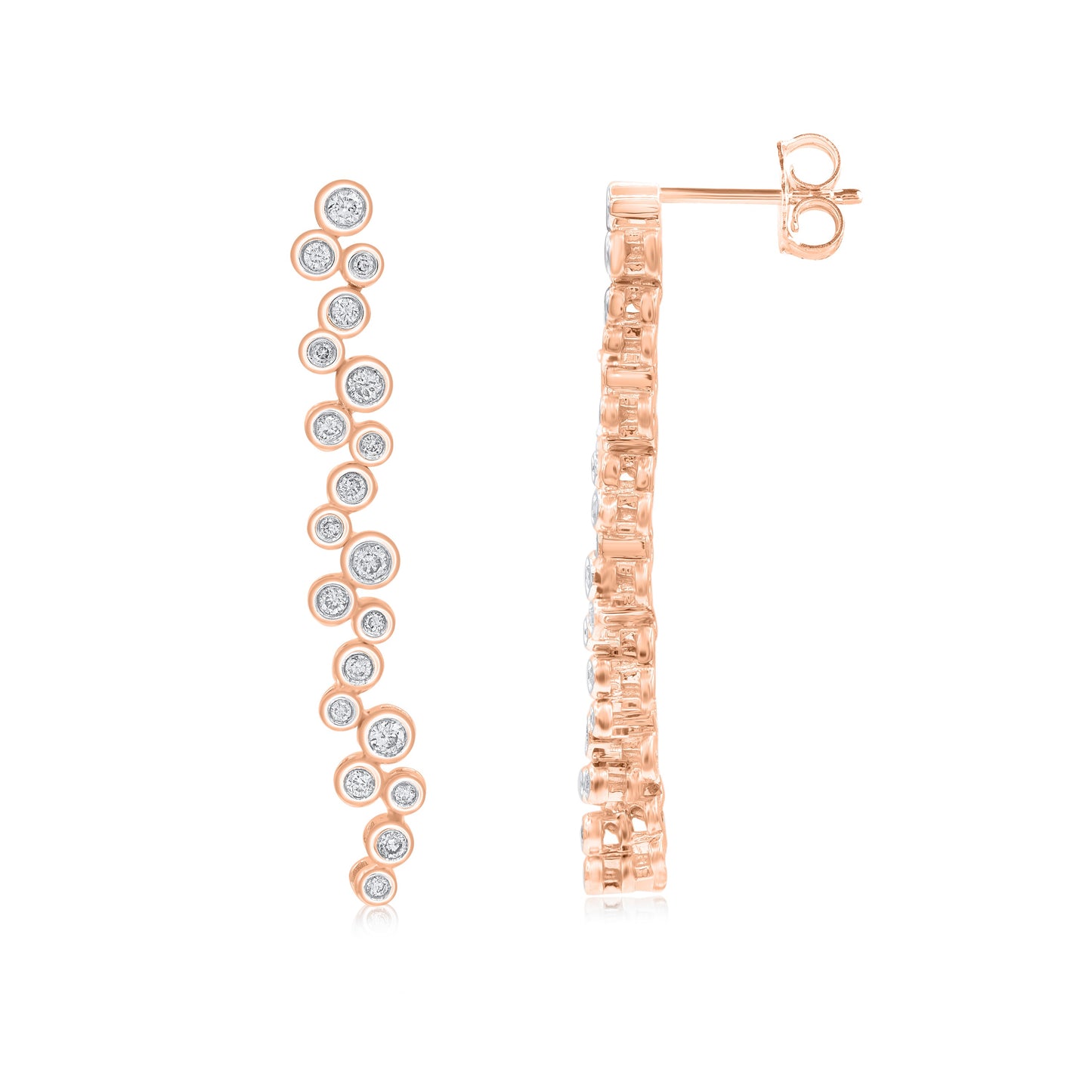 Zig Zag Dangle Earrings in 10K Gold