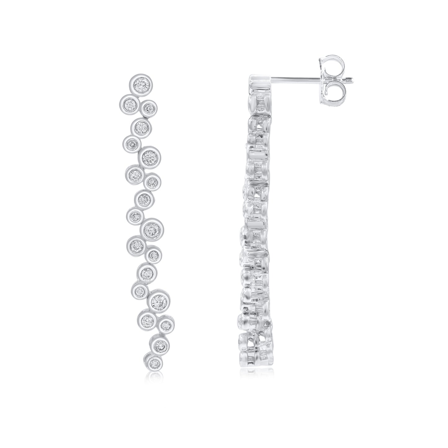 Zig Zag Dangle Earrings in 10K Gold