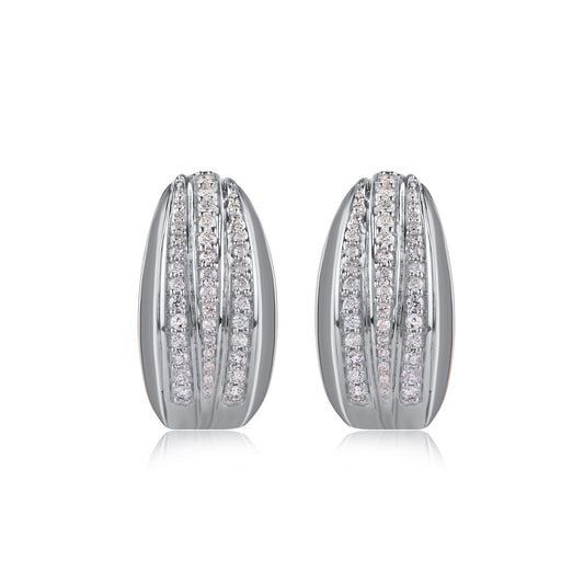 Multi-Tone Huggie Hoop Earrings in 10KT Gold
