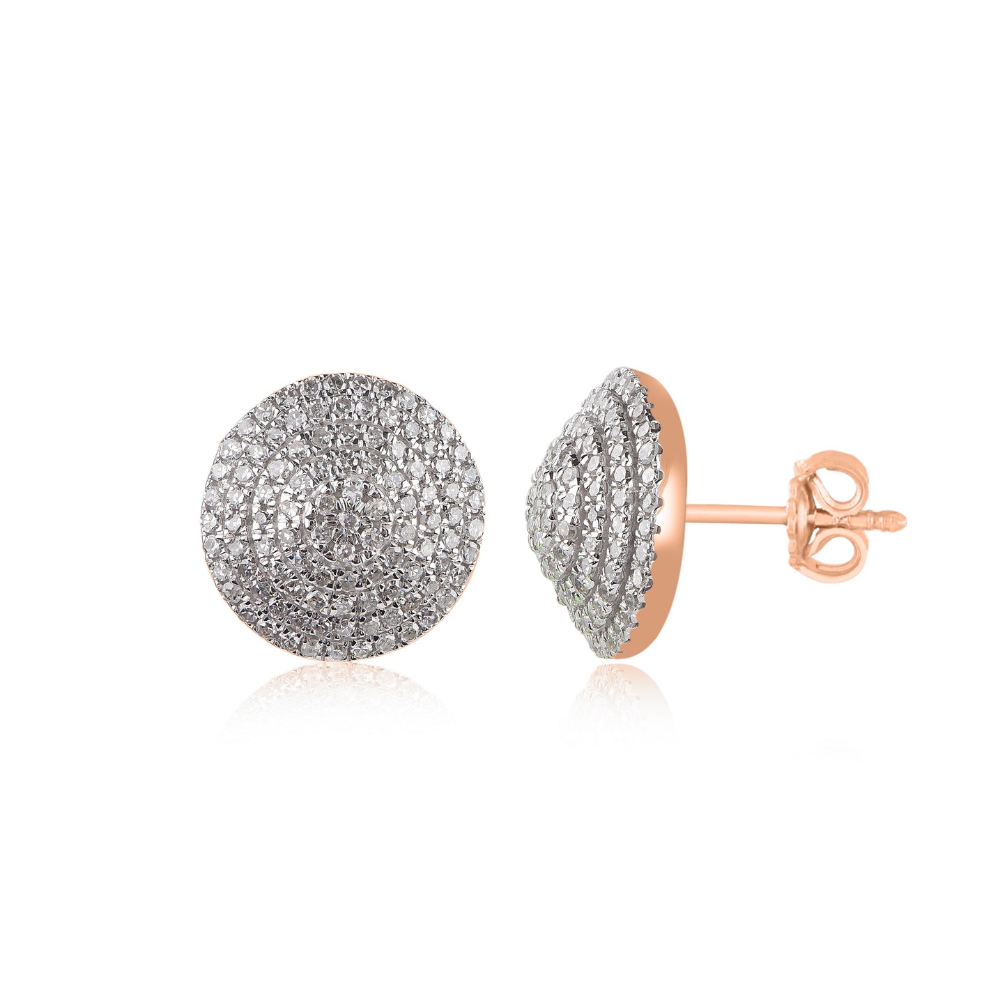 Cluster Stud Earrings in 10KT Gold