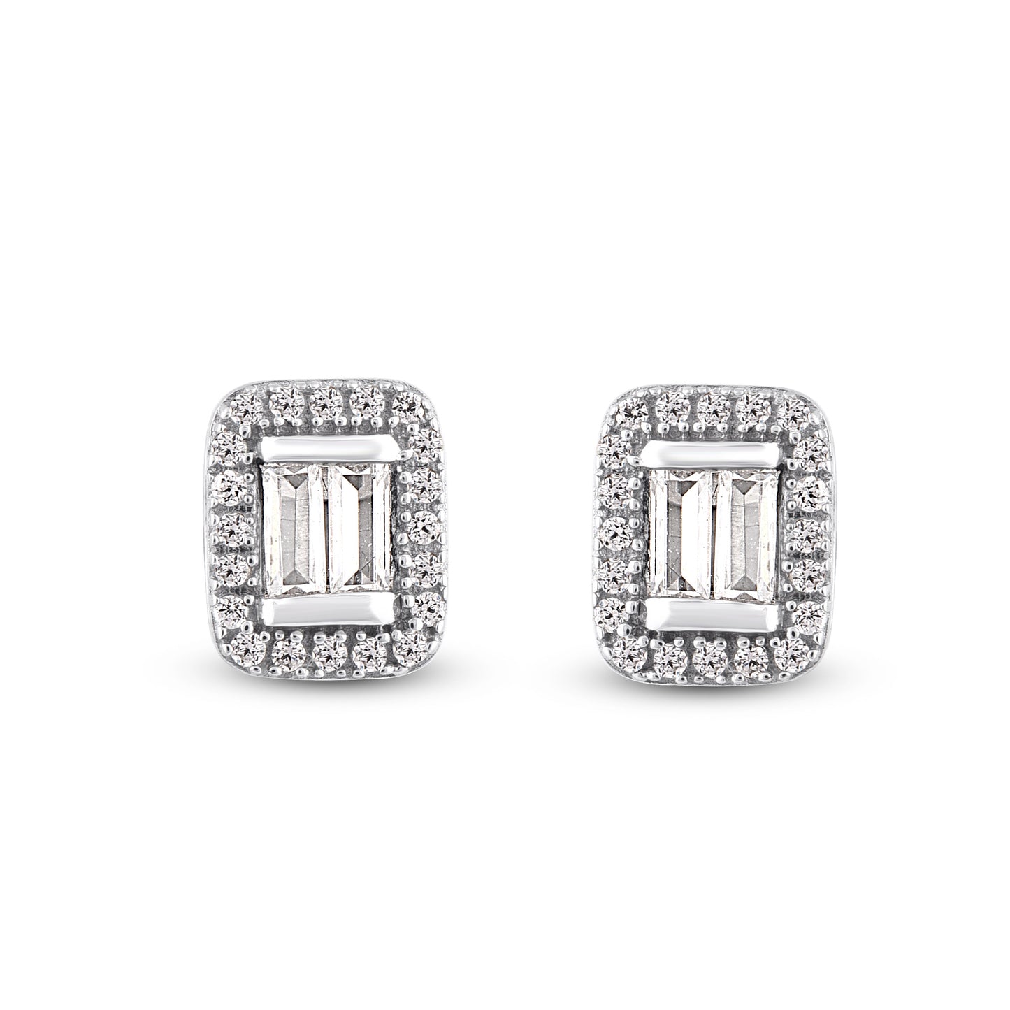 Rectangle Shape Stud Earrings